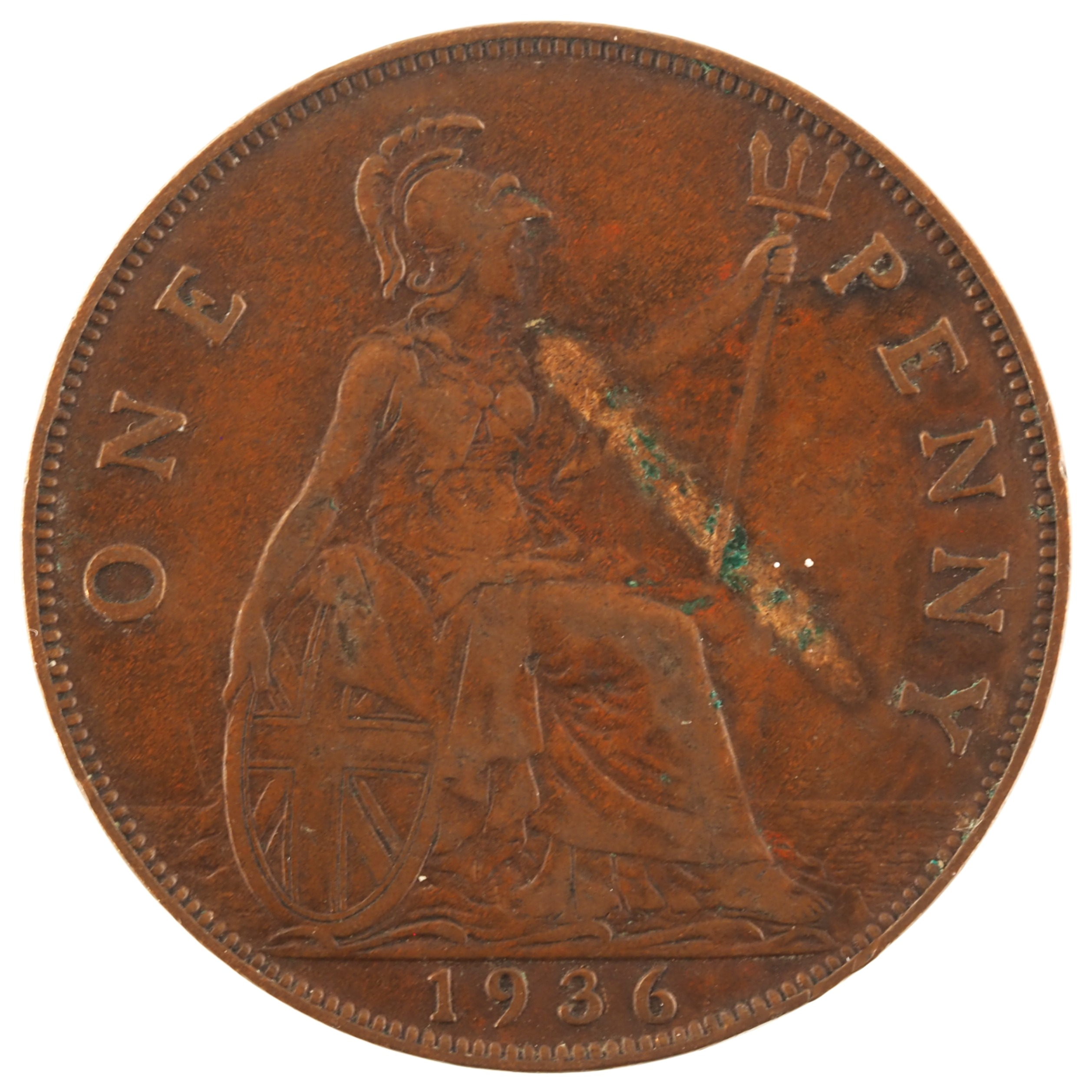 Royaume-Uni - Pièce One Penny 1936 bronze - George V / Britannia