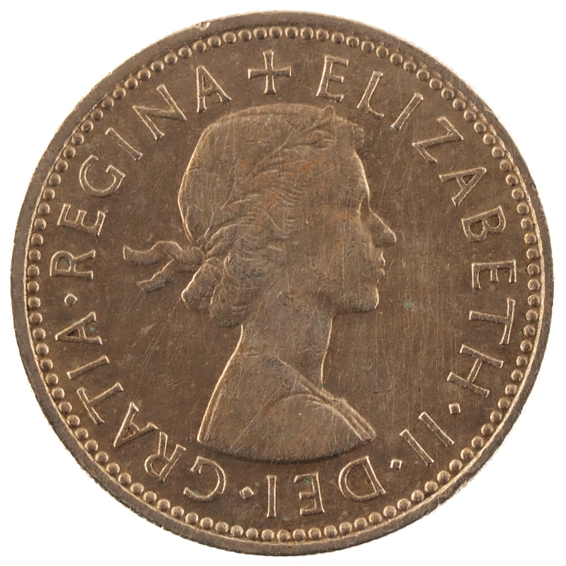 Royaume-Uni - Pièce One Shilling 1961 cupro-nickel - Elisabeth II, tête juvénile laurée / Revers anglais – Image 2
