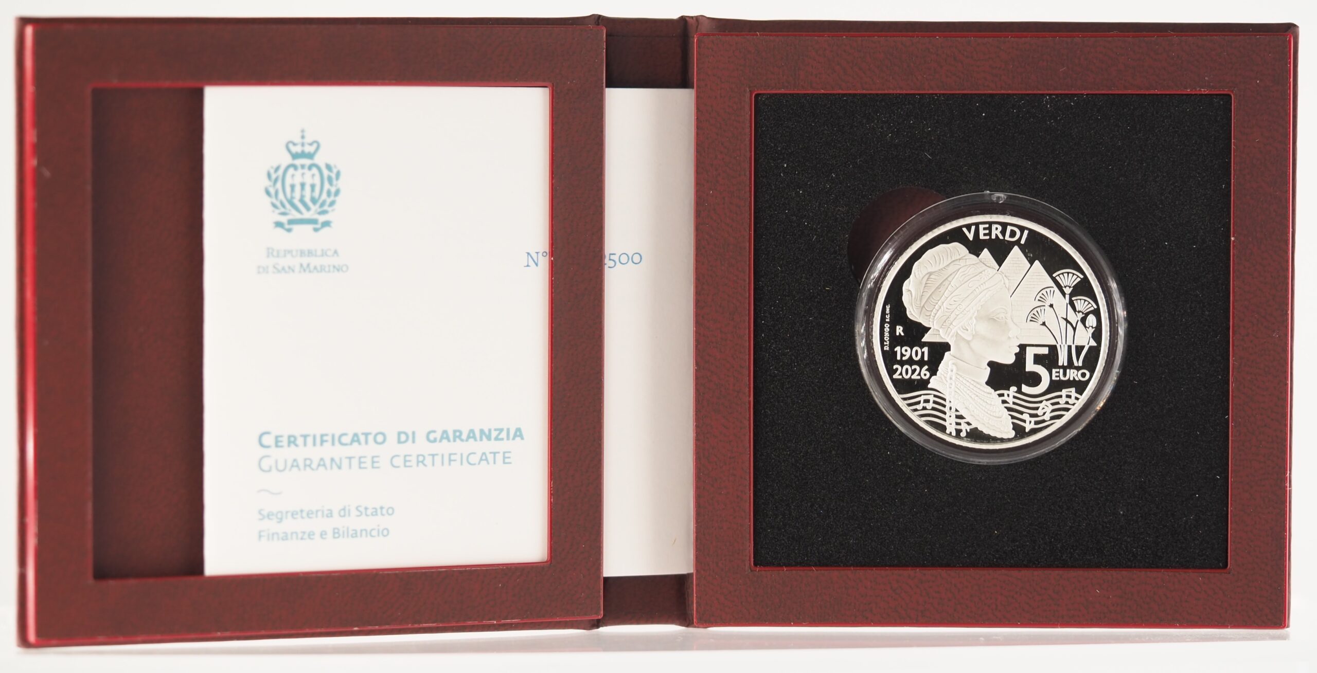 Saint-Marin - Pièce 5 Euro 2026 R argent BE - Giuseppe Verdi – Image 13
