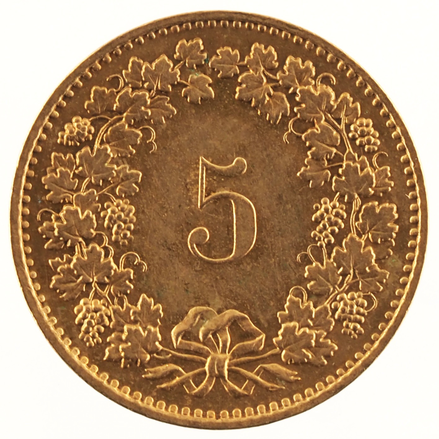 Suisse - Pièce 5 Centimes (soit 5 Rappen) 1985 bronze-aluminium - Libertas – Image 2