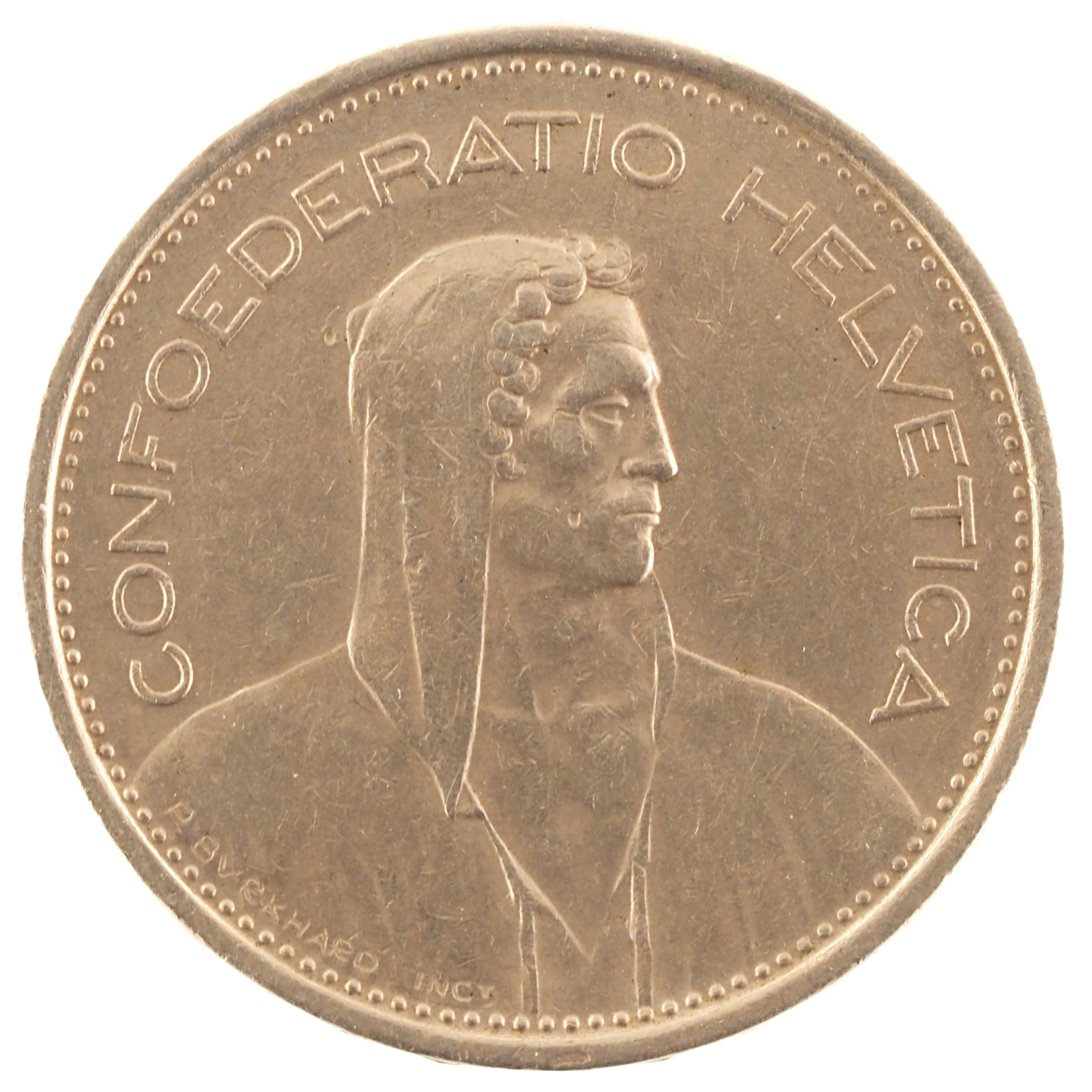 Suisse - Pièce 5 Francs 1968 B cupro-nickel - Berger d'alpage – Image 2
