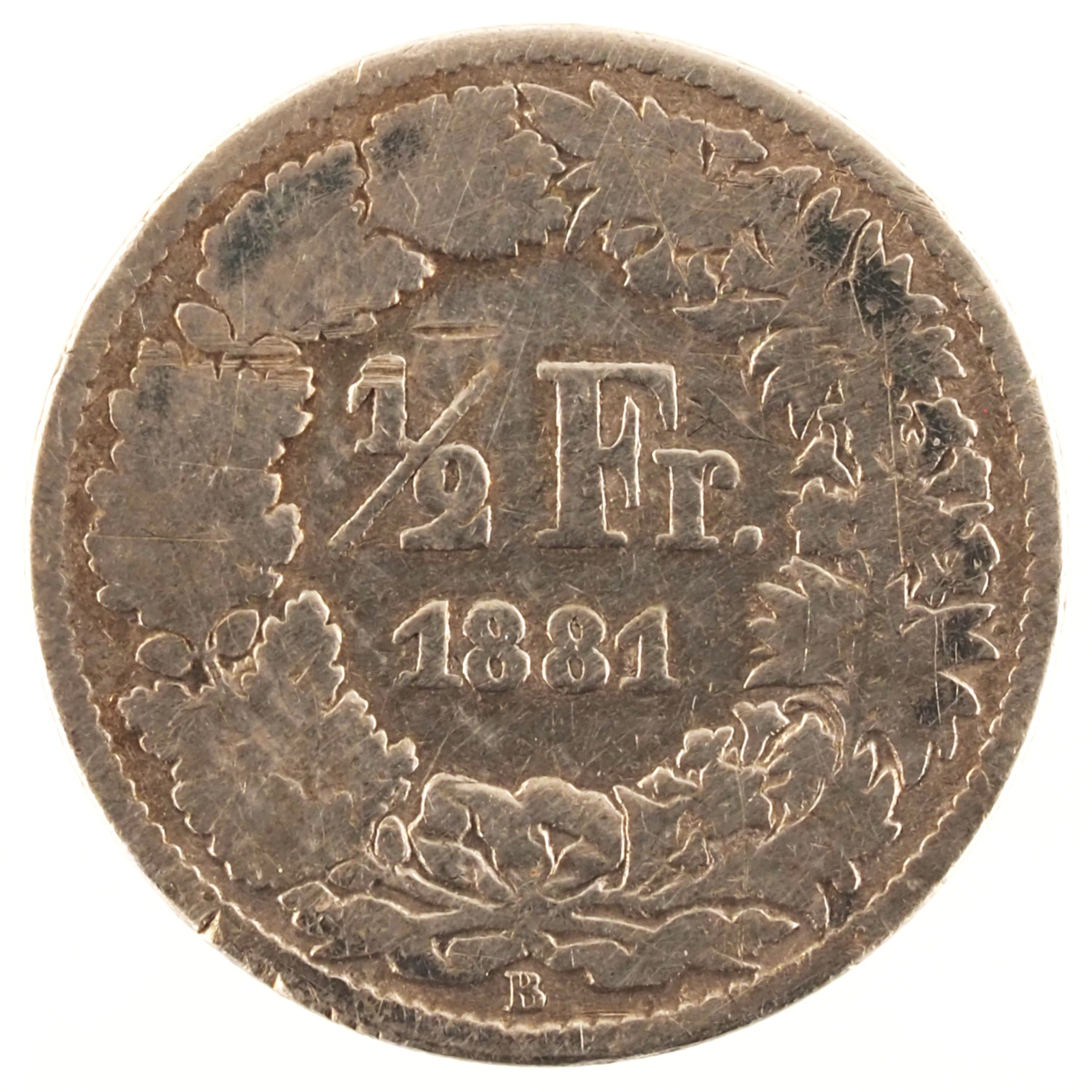 Suisse - Pièce 1/2 Franc 1881 B argent - Helvetia