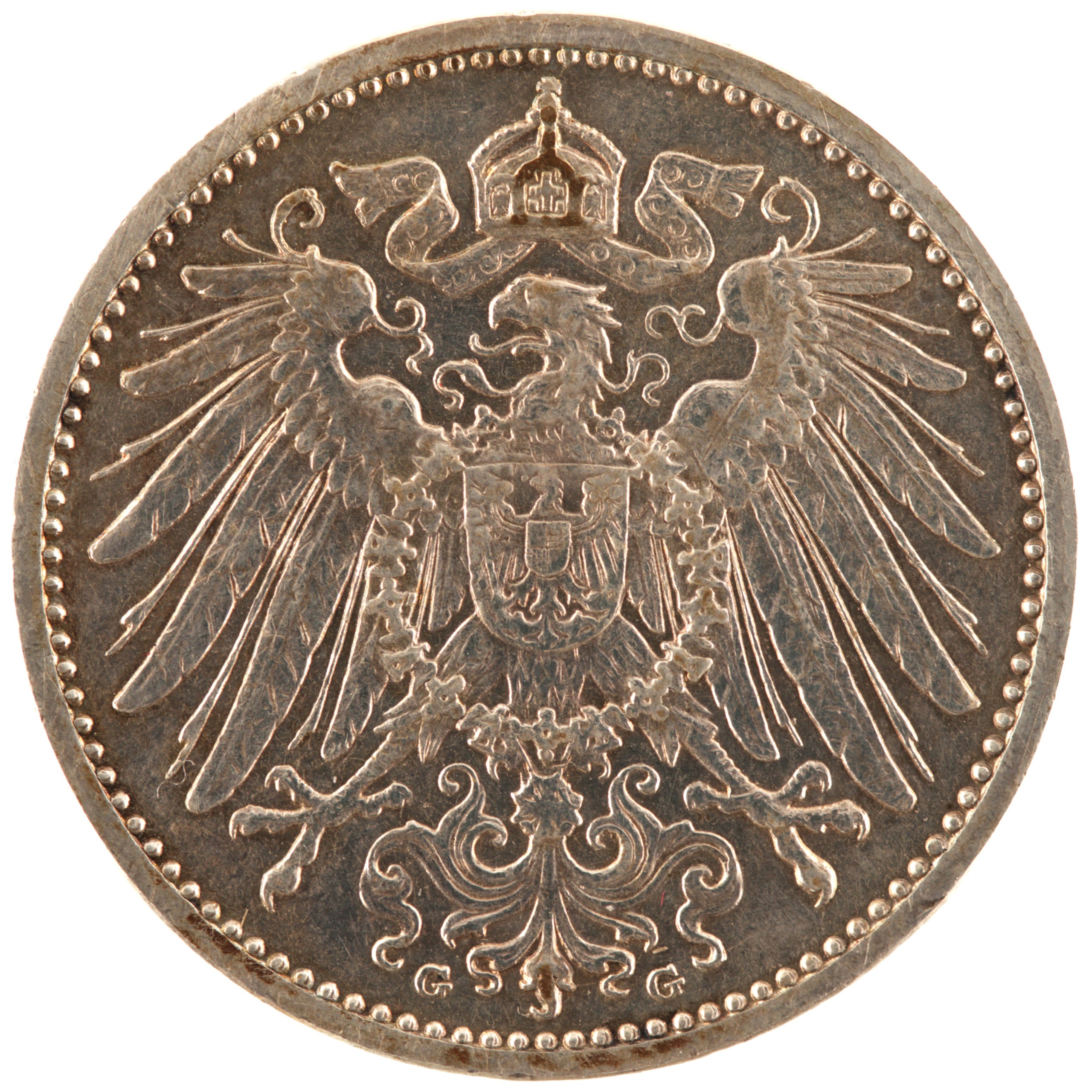 Allemagne - Pièce 1 Mark 1913 G argent - Aigle héraldique – Image 2