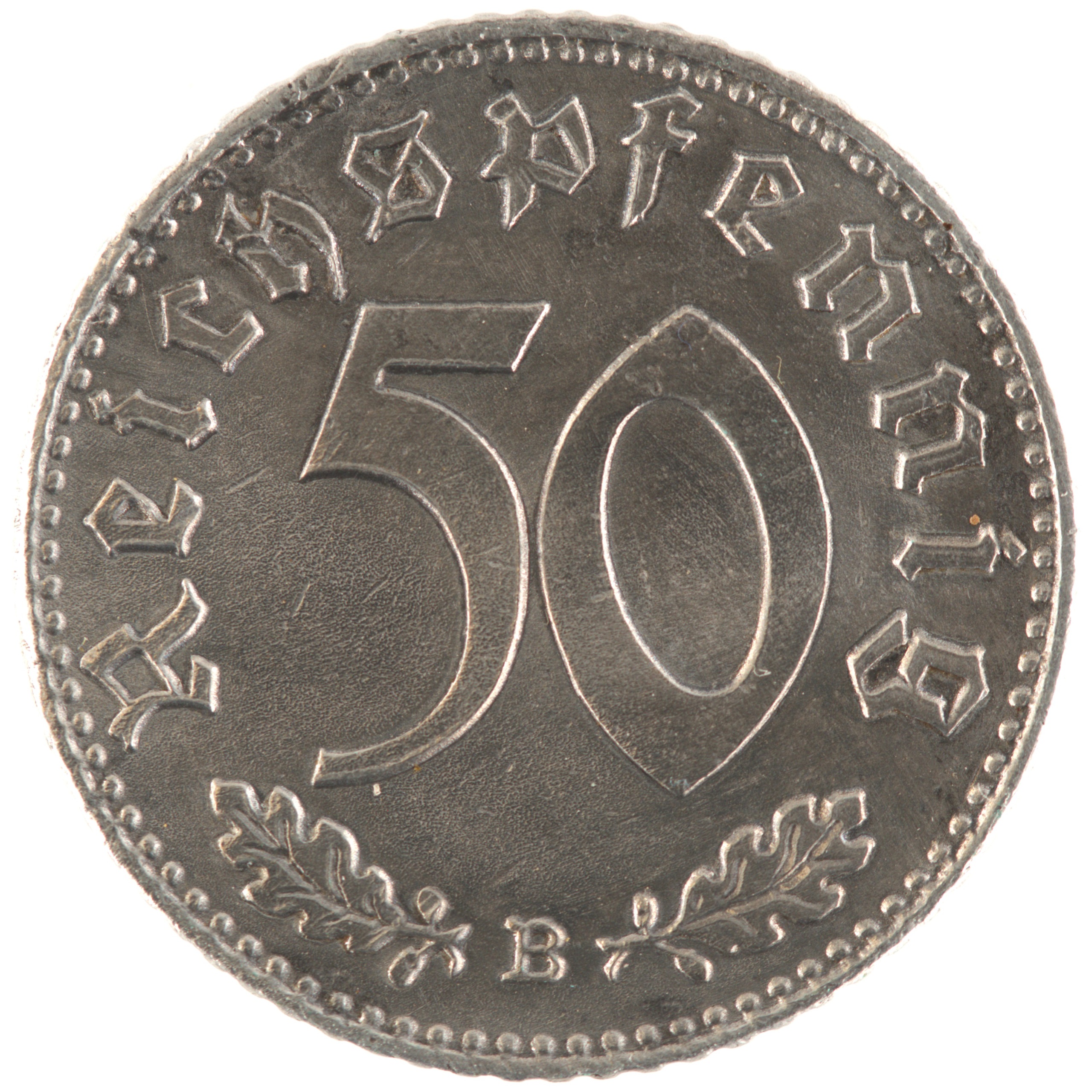 Allemagne - Pièce 50 Reichspfennig 1942 B aluminium - Aigle héraldique – Image 2