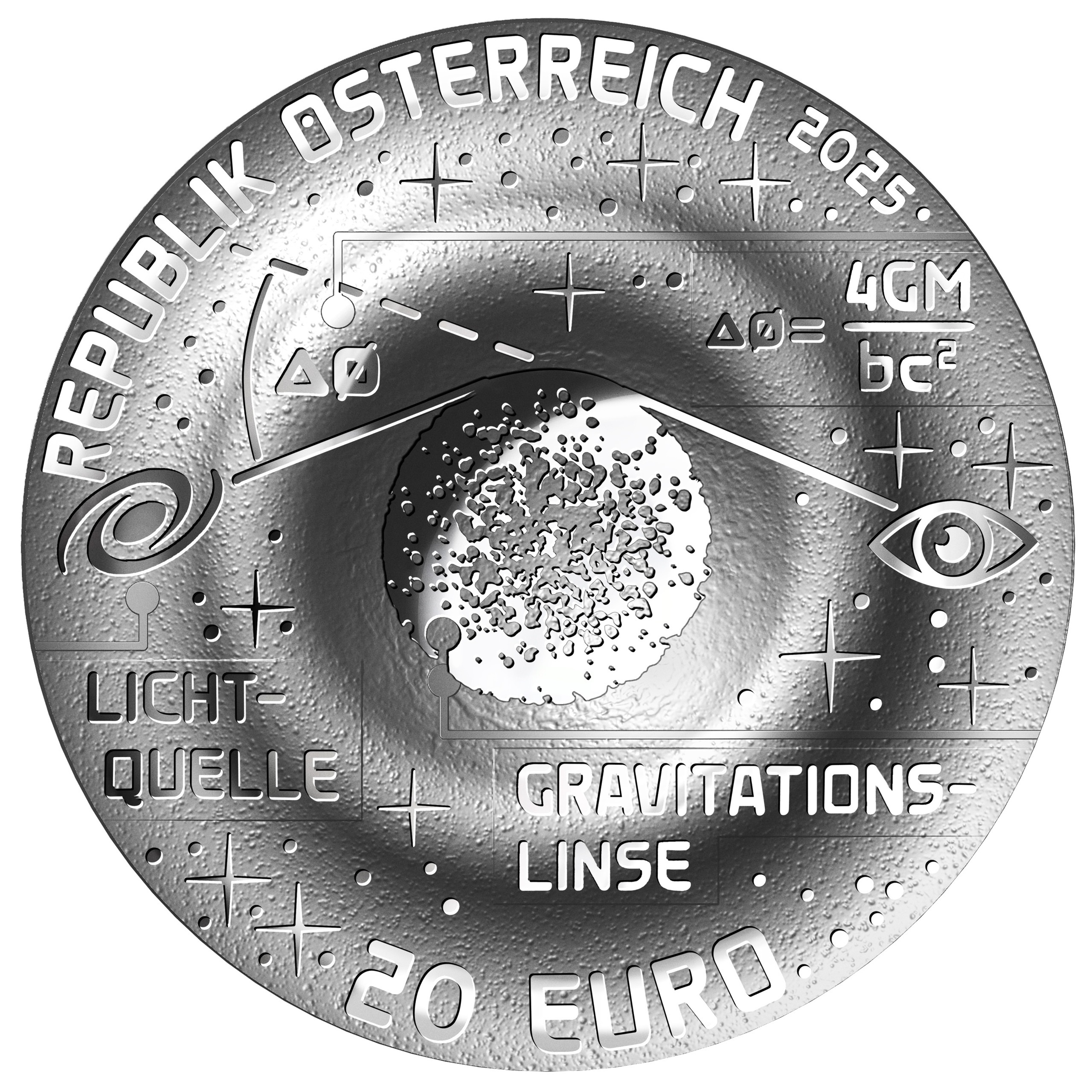 Autriche - Pièce 20 Euro 2025 argent BE - Anneau d'Einstein – Image 2