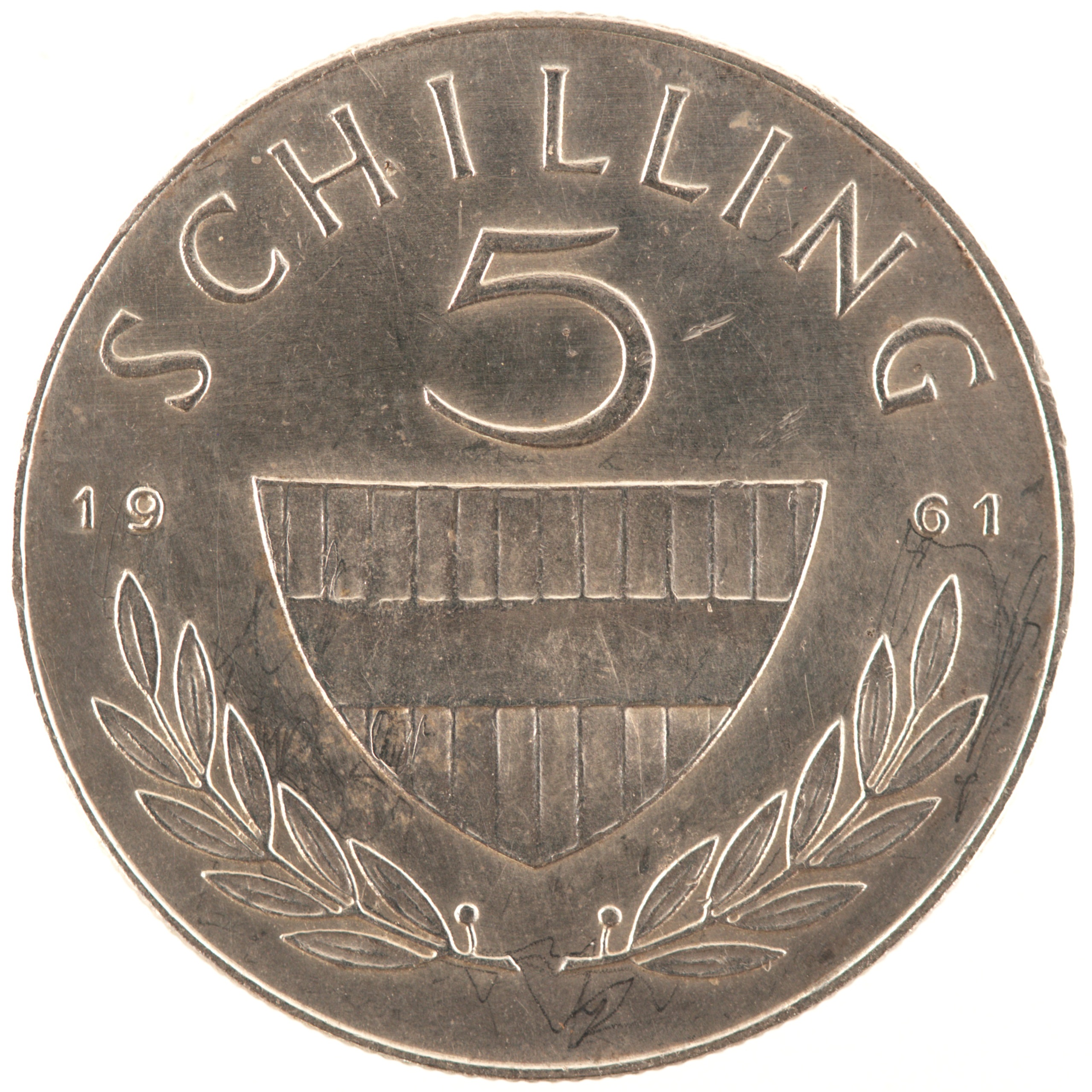 Autriche - Pièce 5 Schilling 1961 argent - Cavalier de l'école espagnole d'équitation / Armoiries autrichiennes