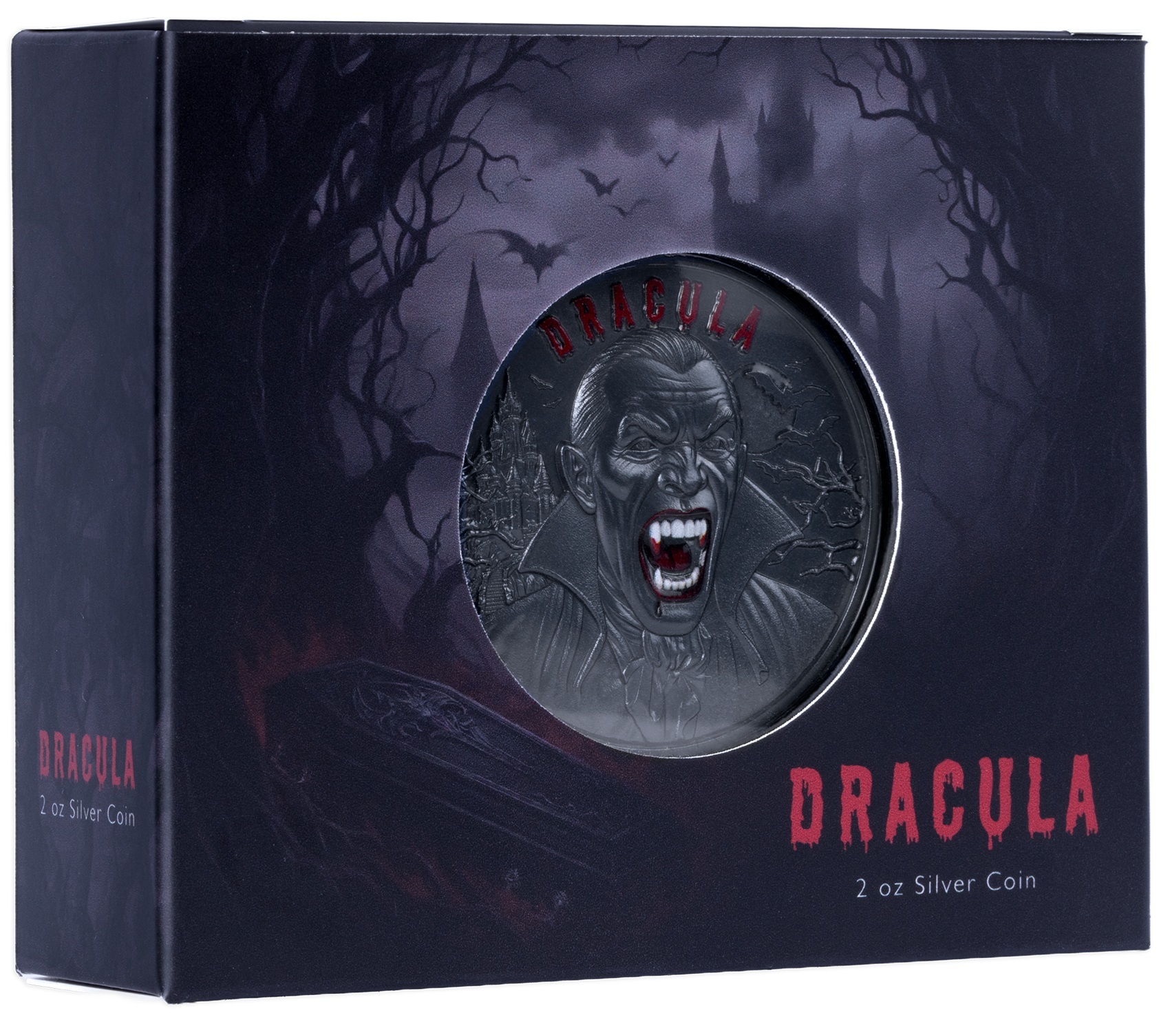 Barbade - Pièce 5 Dollars 2 onces argent Antique - Dracula – Image 4