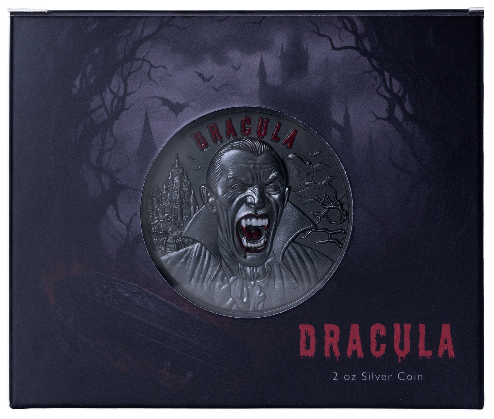 Barbade - Pièce 5 Dollars 2 onces argent Antique - Dracula – Image 3