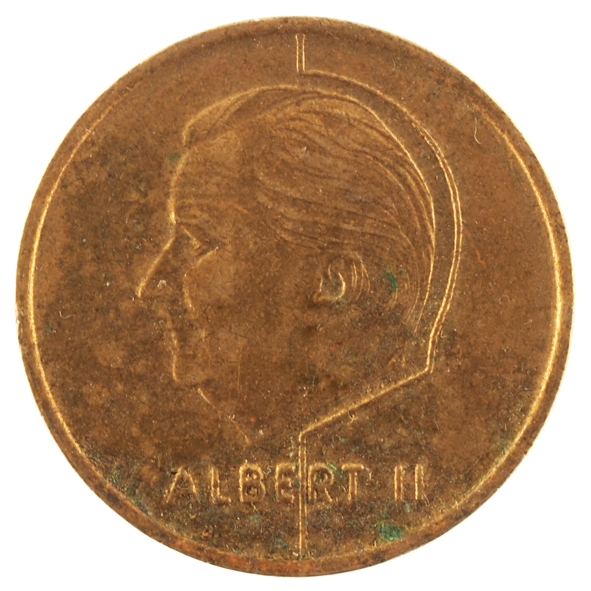 Belgique - Pièce 5 Frank 1994 bronze-aluminium - Albert II, nom du pays émetteur en néerlandais – Image 2