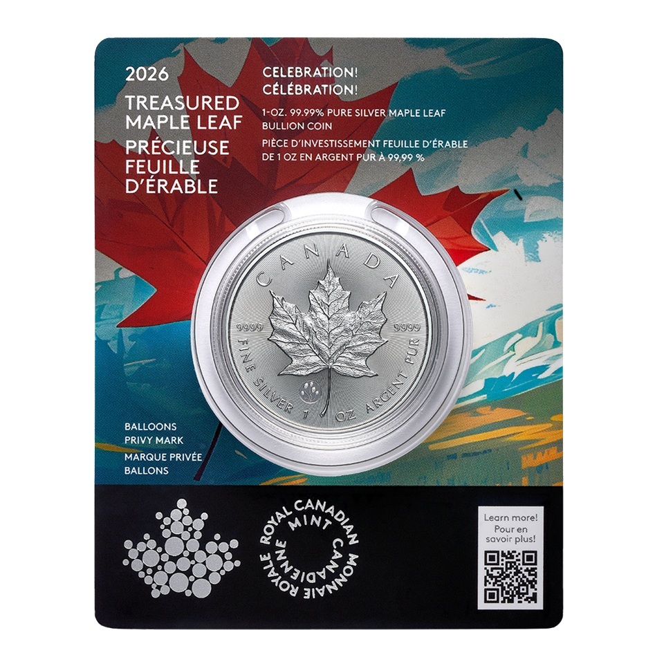 Canada - Pièce 5 Dollars 2026 1 once argent - Feuille d'érable (célébration)
