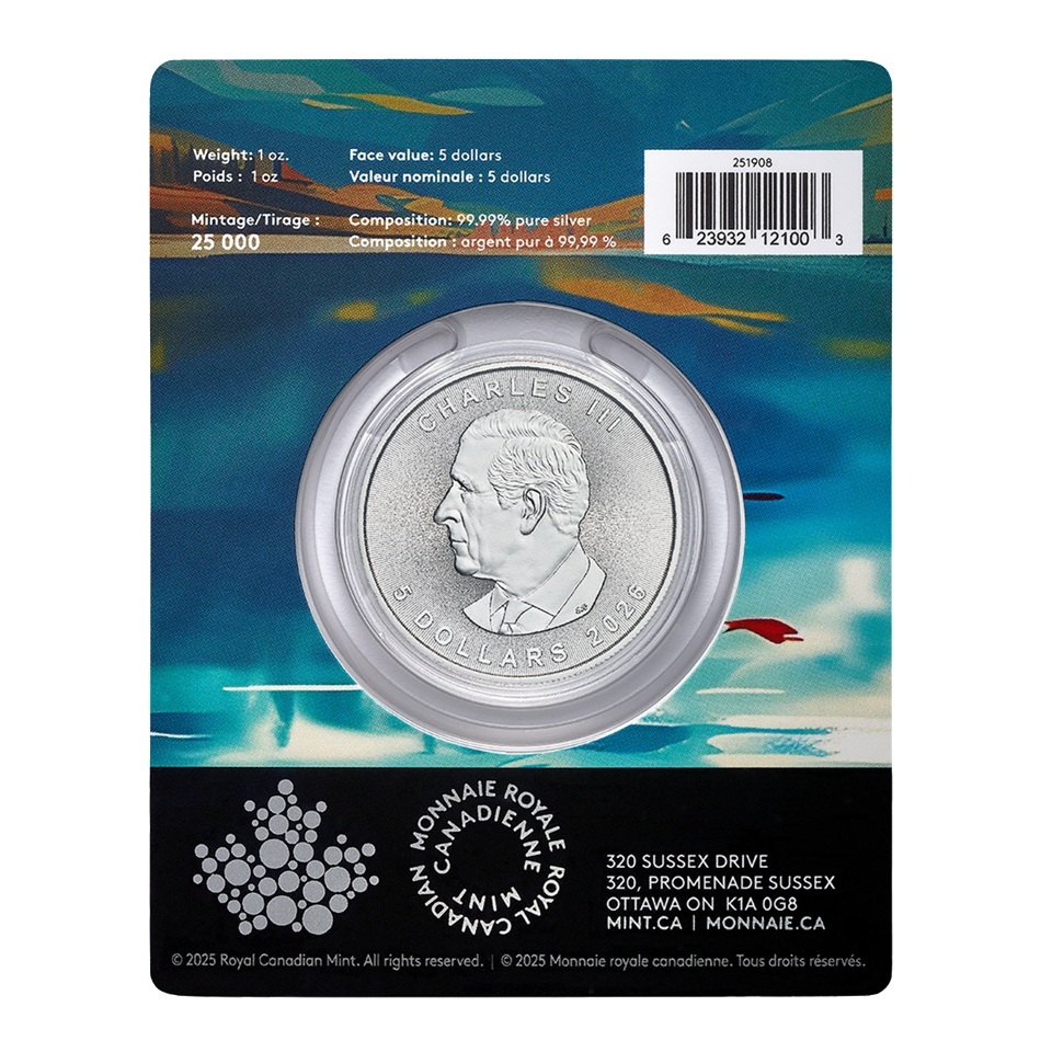Canada - Pièce 5 Dollars 2026 1 once argent - Feuille d'érable (célébration) – Image 2