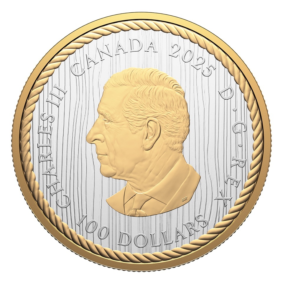 Canada - Pièce 100 Dollars 2025 argent BE - Le chasseur – Image 2