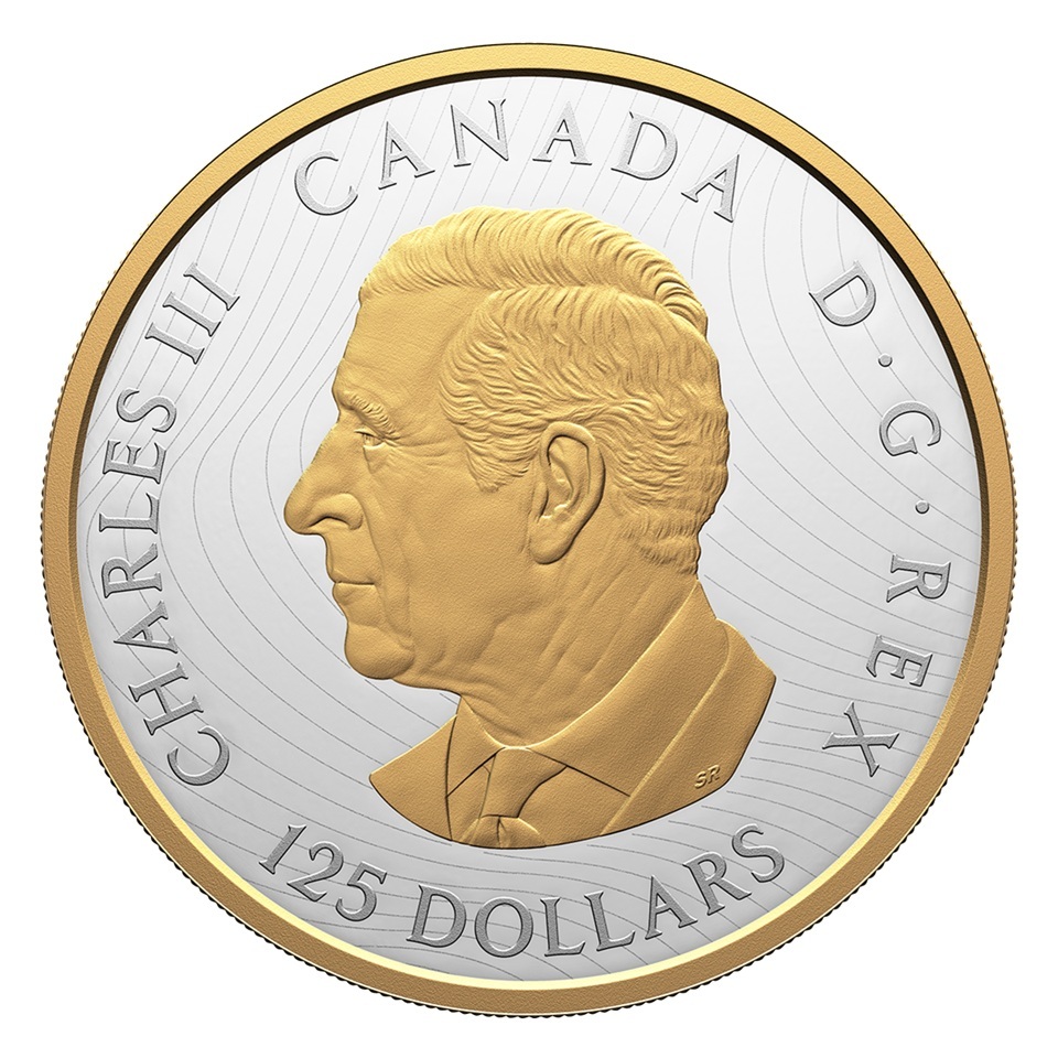 Canada - Pièce 125 Dollars 2026 argent BE - Bleu argenté en verre de Murano – Image 2