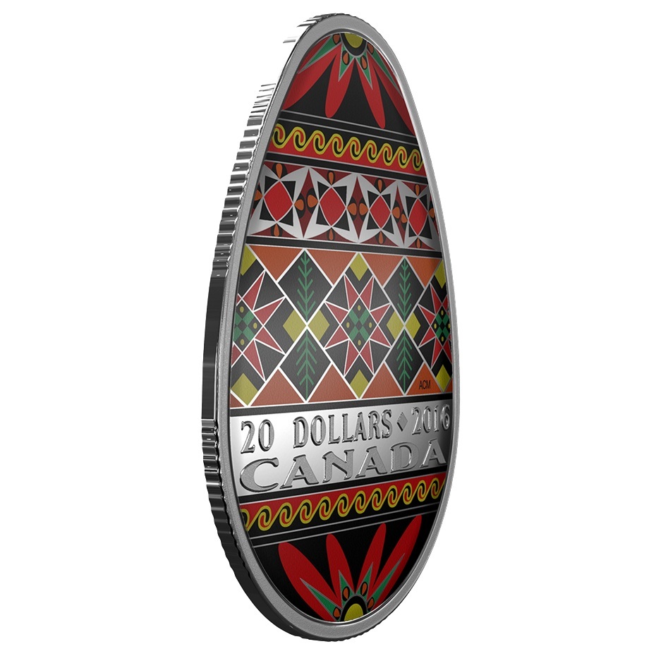 Canada - Pièce 20 Dollars 2016 argent BE - Art traditionnel ukrainien de l'œuf pyssanka – Image 4