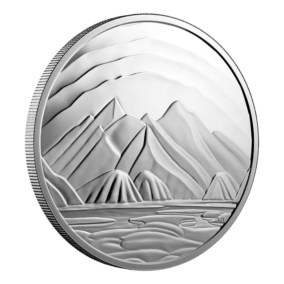 Canada - Pièce 50 Dollars 2025 argent BE - Baffin Island Mountains, de Lawren S. Harris – Image 4