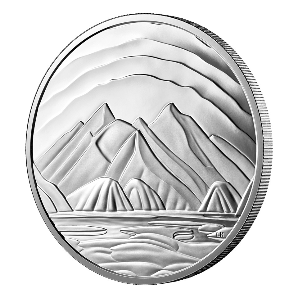 Canada - Pièce 50 Dollars 2025 argent BE - Baffin Island Mountains, de Lawren S. Harris – Image 3