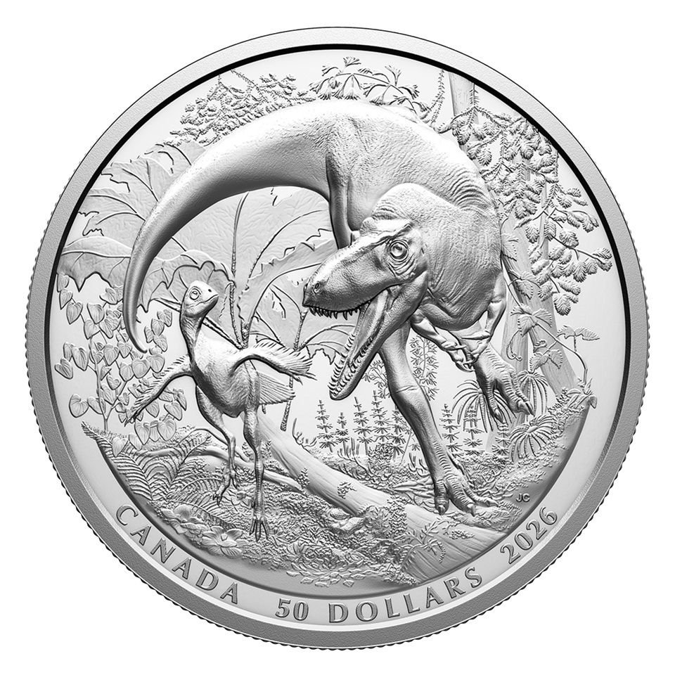 Canada - Pièce 50 Dollars 2026 argent BE - Dinosaures canadiens