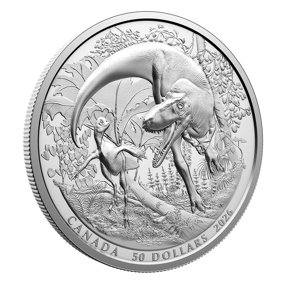 Canada - Pièce 50 Dollars 2026 argent BE - Dinosaures canadiens – Image 4