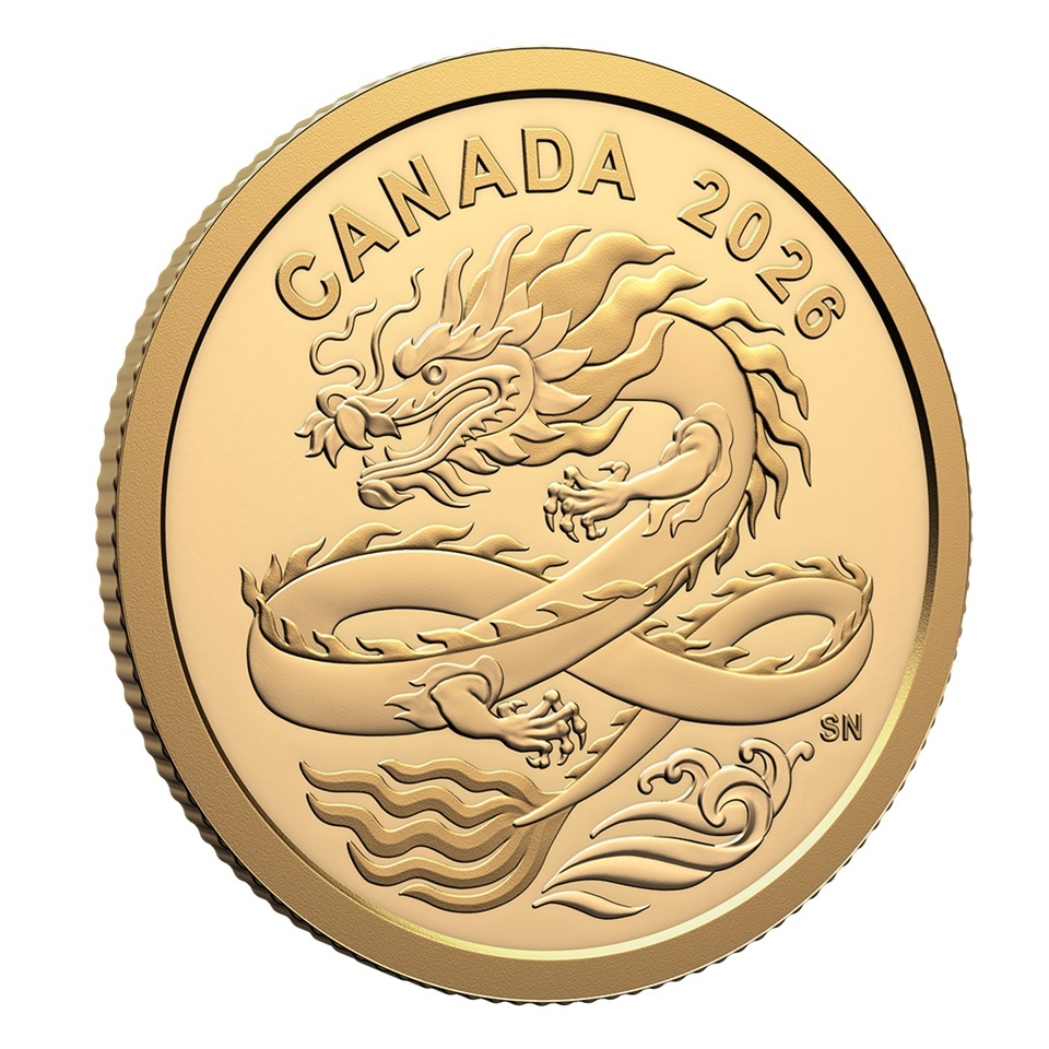 Canada - Pièce 8 Dollars 2026 or BE - Dragon porte-bonheur – Image 4
