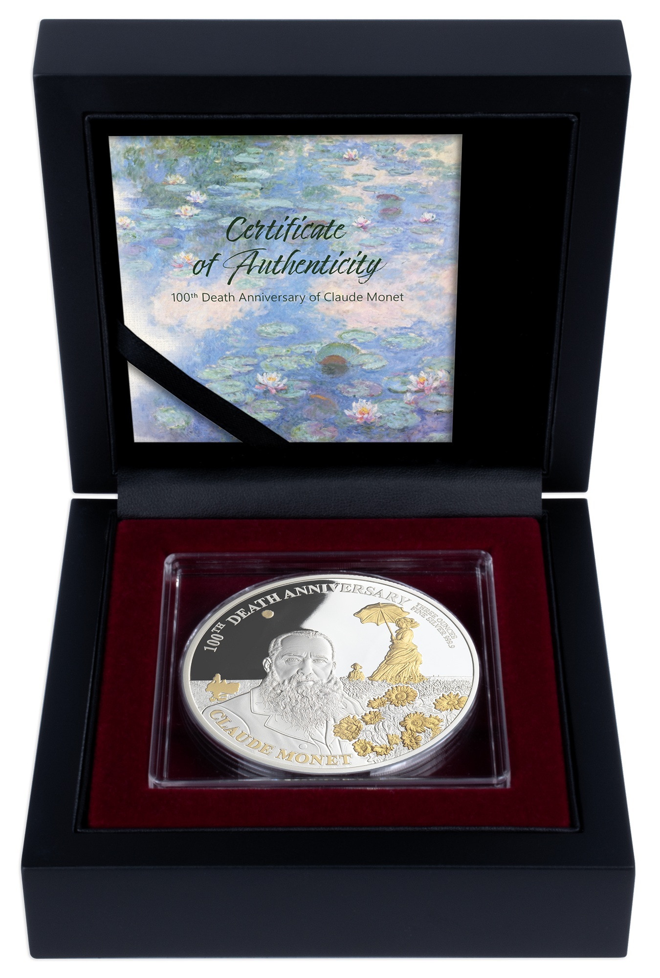 Djibouti - Pièce 200 Francs 3 onces argent BE - Claude Monet – Image 3