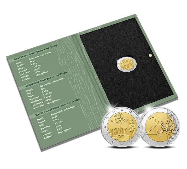 Finlande - Pièce 2 Euro 2026 cupro-nickel et nickel-laiton BE - Raili & Reima Pietilä – Image 4
