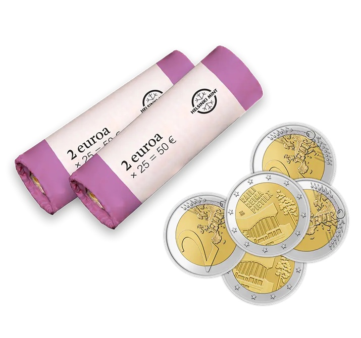 Finlande - Rouleau de 25 pièces 2 Euro 2026 cupro-nickel et nickel-laiton - Raili & Reima Pietilä – Image 5