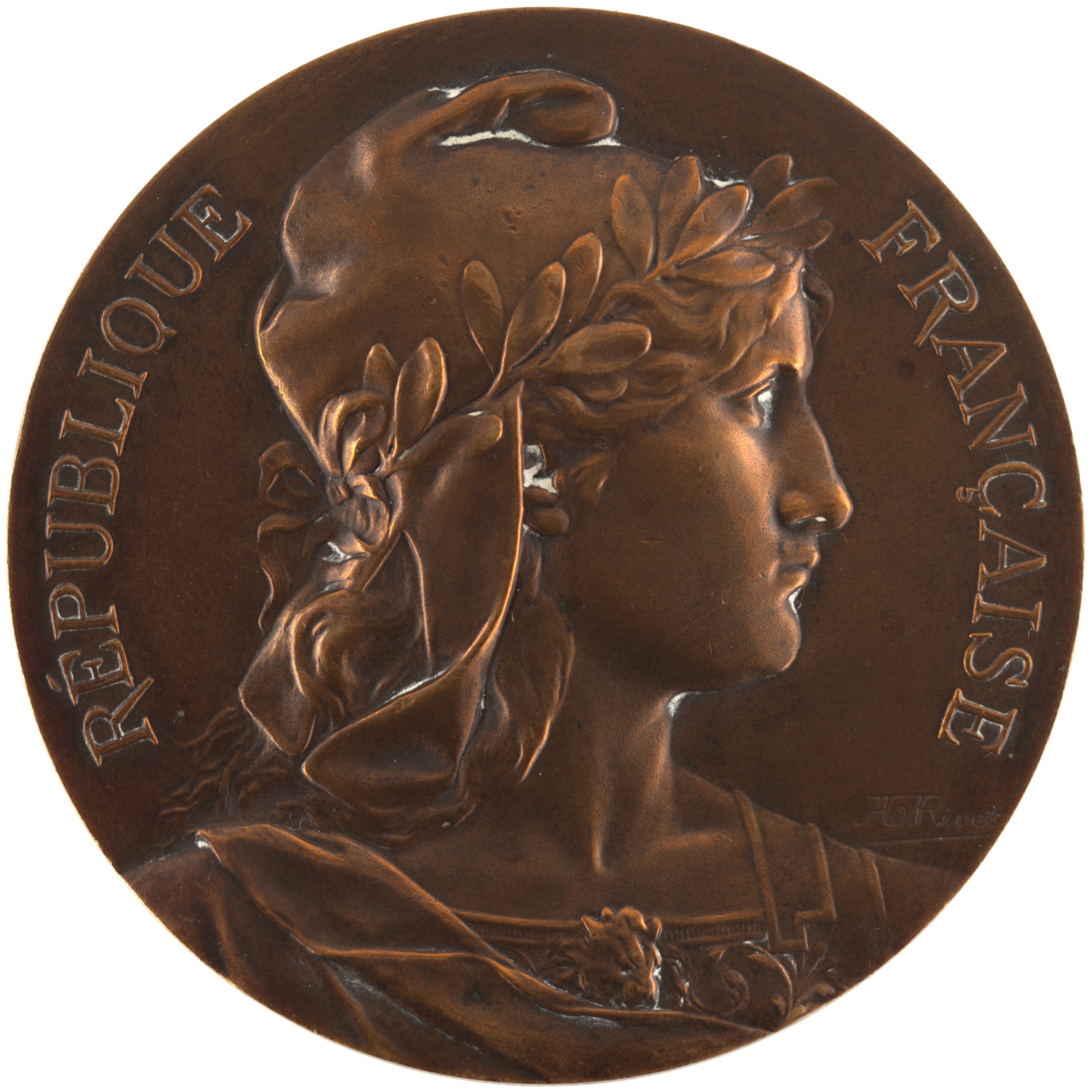 France - Médaille 1947 bronze - Marianne / Ville de Sète – Image 2
