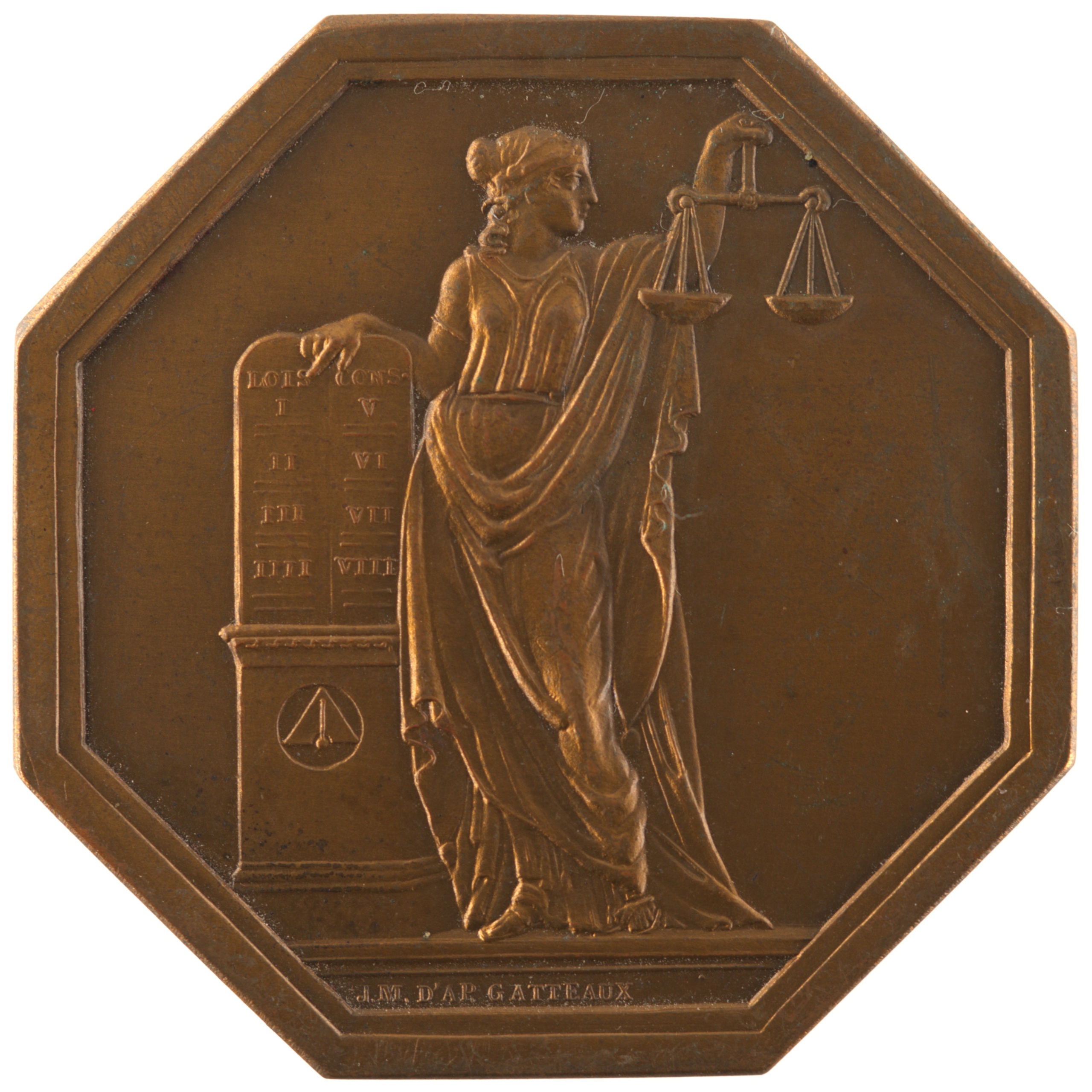 France - Jeton 1980 bronze florentin - Justice / Congrès des notaires de France, à Vichy – Image 2
