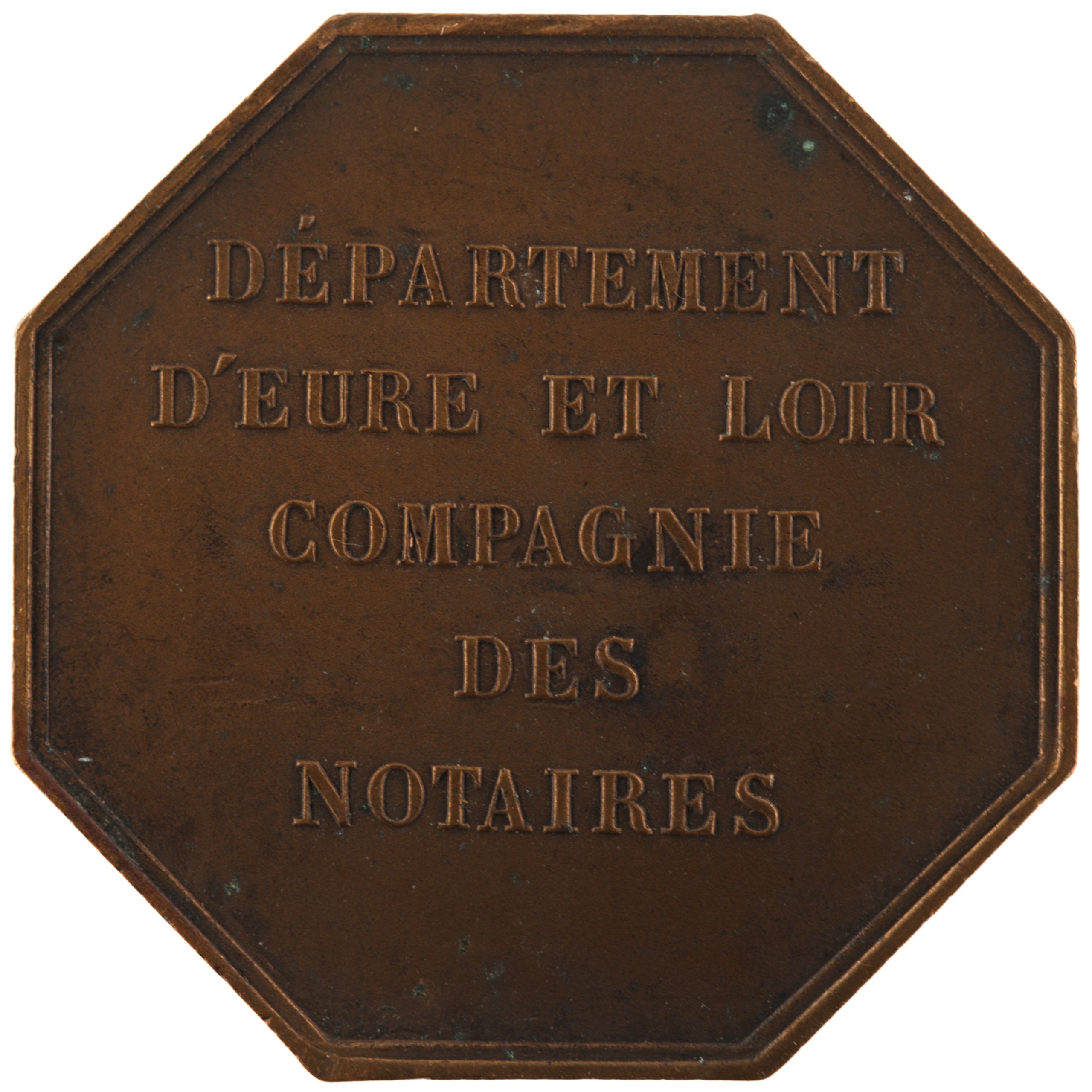 France - Jeton bronze - Justice / Compagnie des notaires du département d'Eure et Loir – Image 2