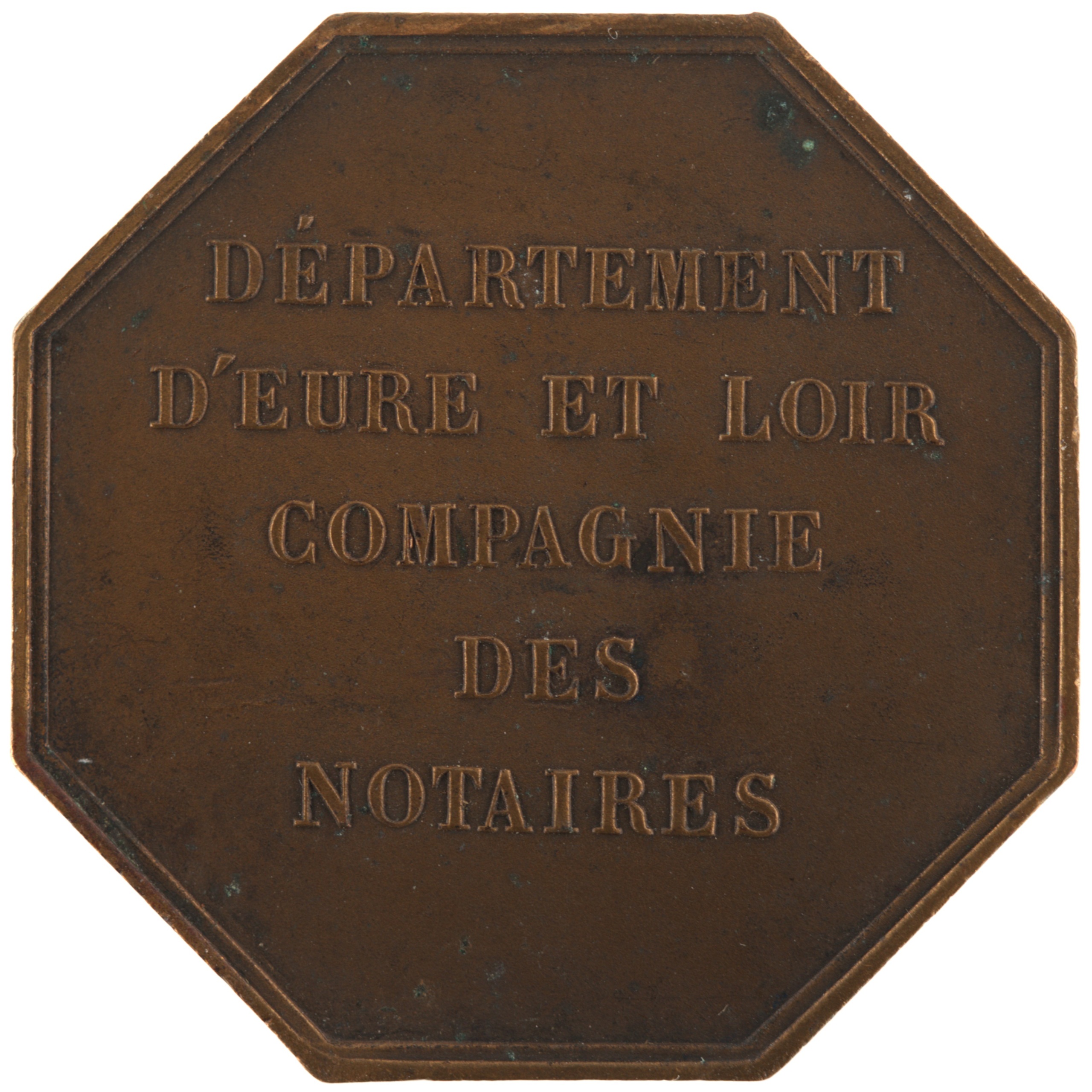 France - Jeton bronze - Justice / Compagnie des notaires du département d'Eure et Loir – Image 2
