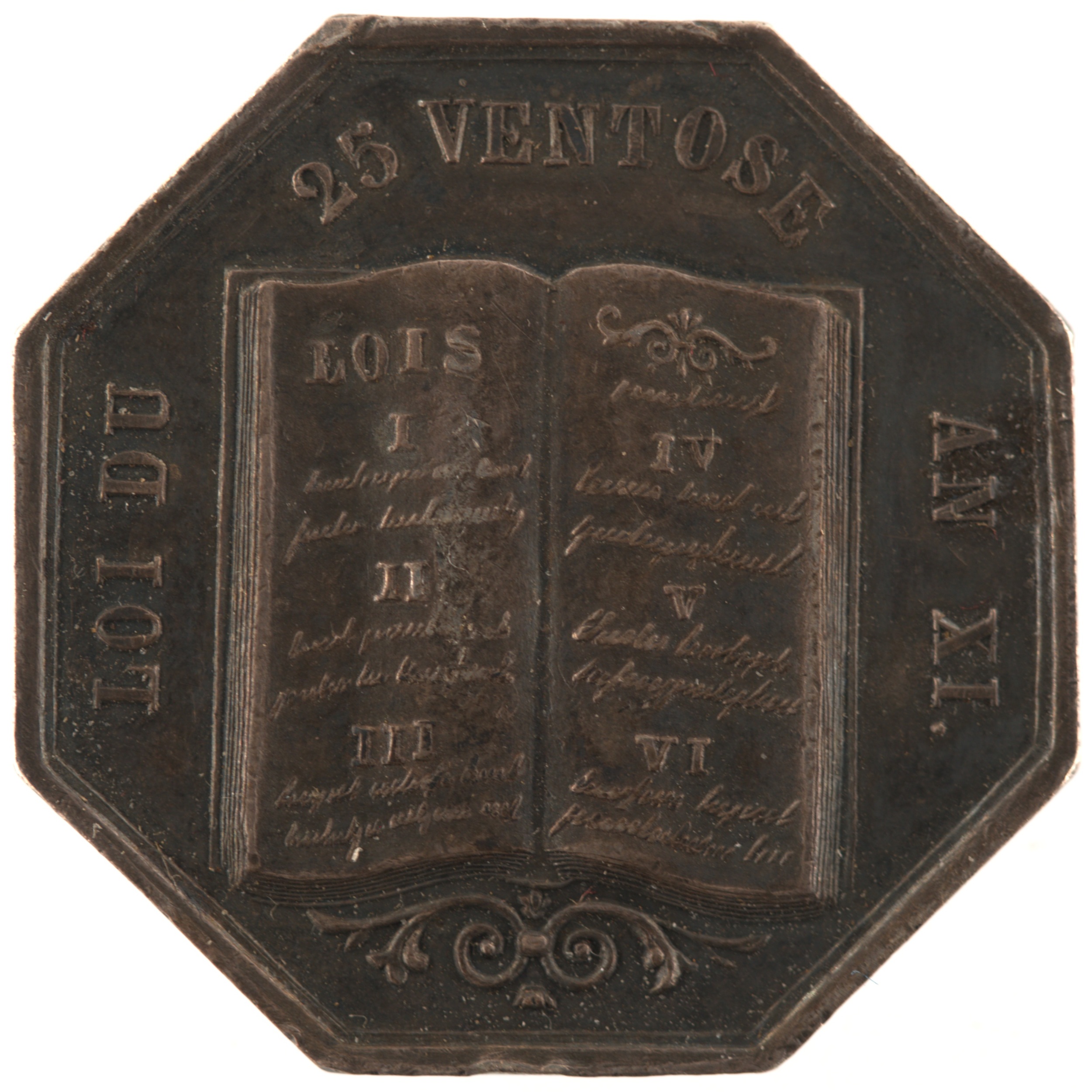 France - Jeton argent - Chambre des notaires de Loches – Image 2