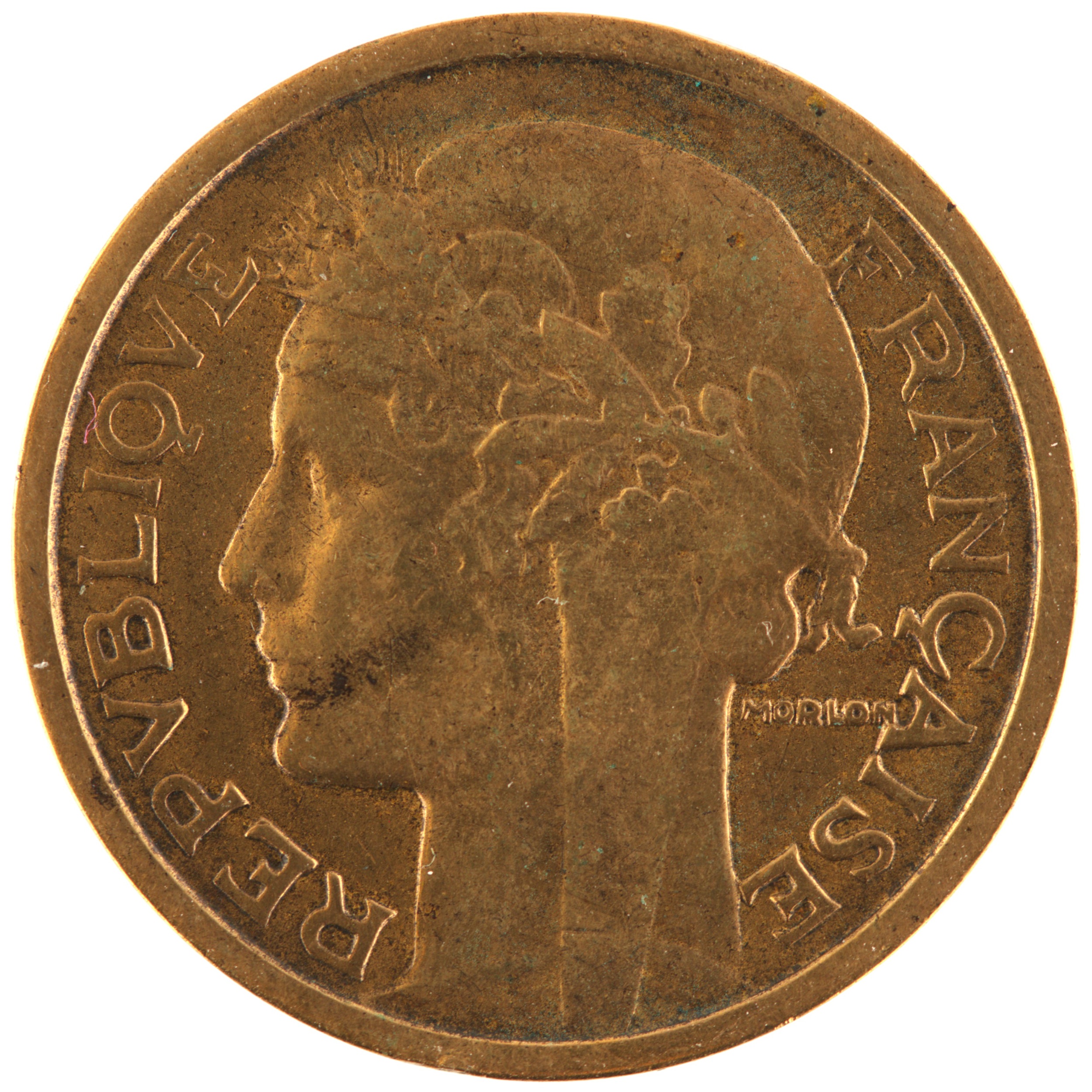 France - Pièce 1 Franc 1933 bronze-aluminium - Morlon – Image 2