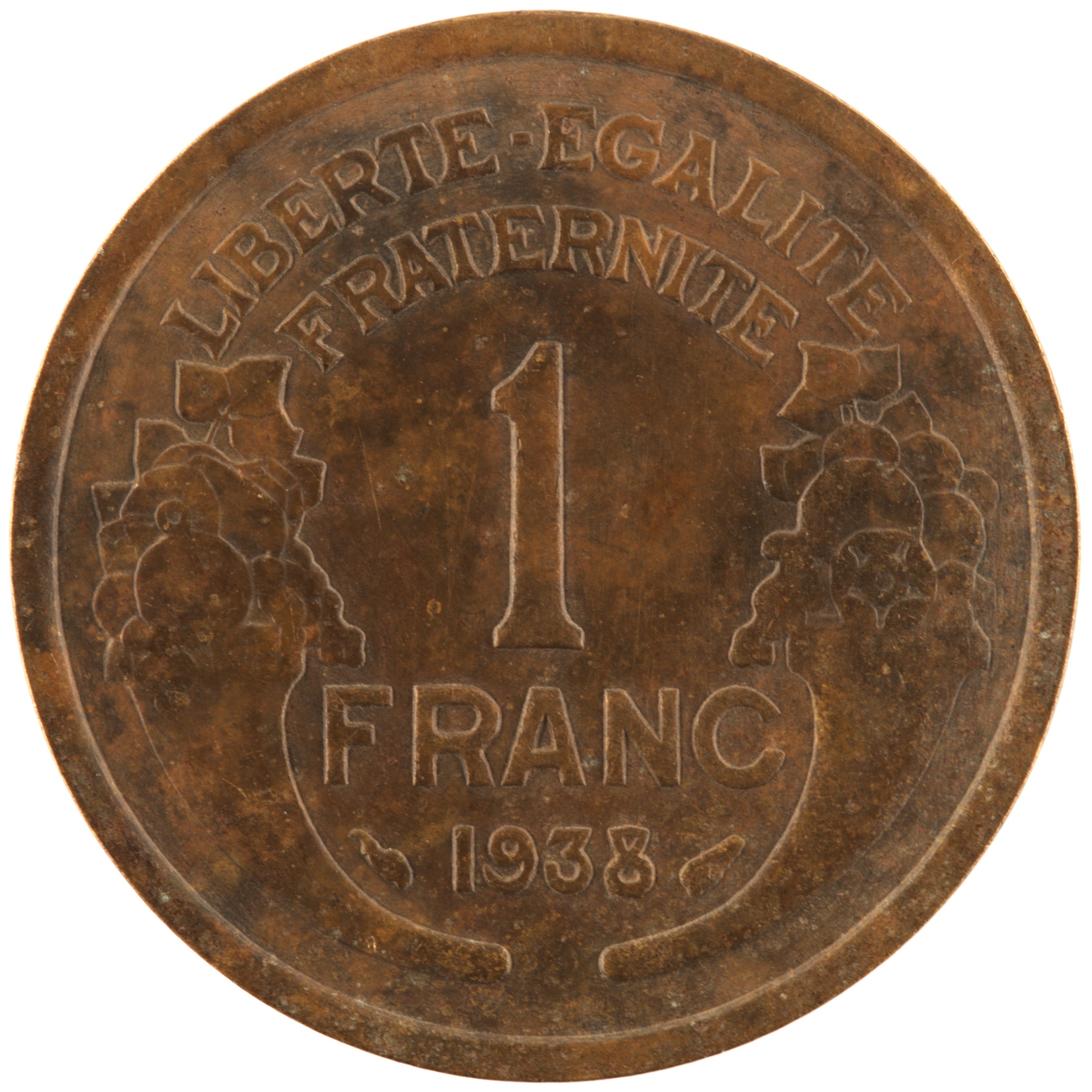 France - Pièce 1 Franc 1938 bronze-aluminium - Morlon