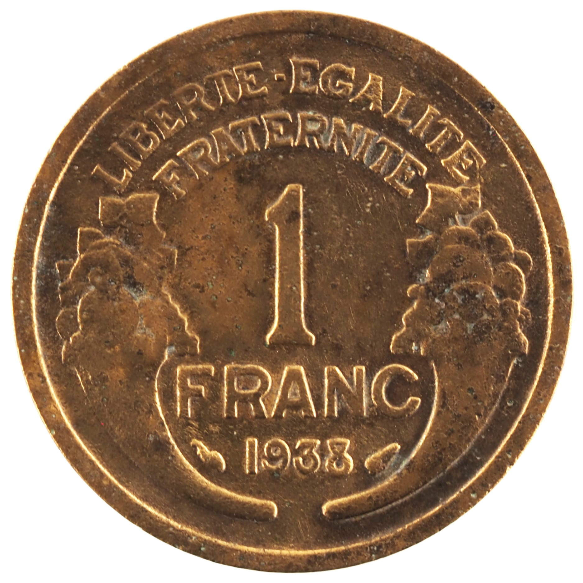 France - Pièce 1 Franc 1938 bronze-aluminium - Morlon
