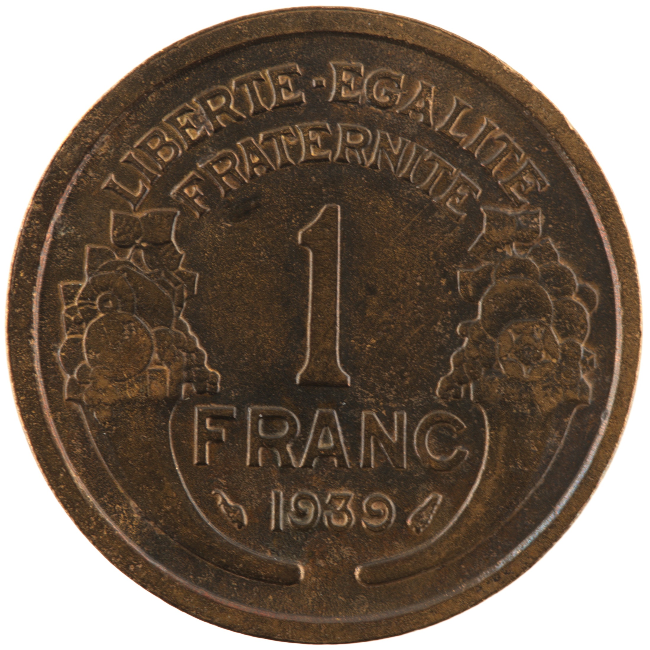 France - Pièce 1 Franc 1939 bronze-aluminium - Morlon
