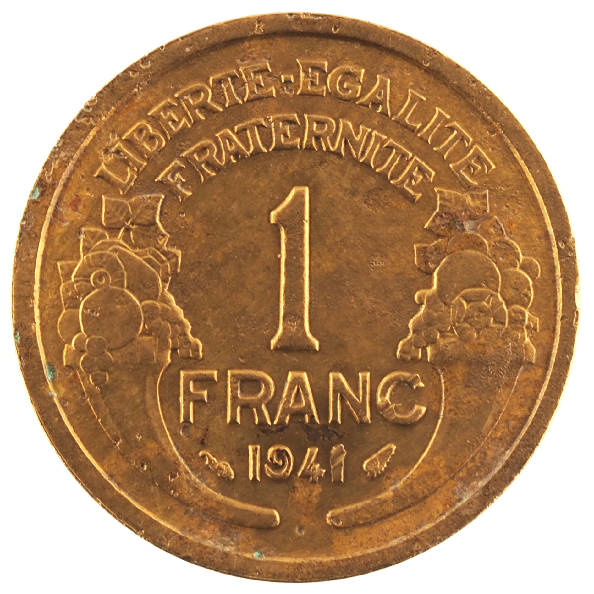 France - Pièce 1 Franc 1941 bronze-aluminium - Morlon