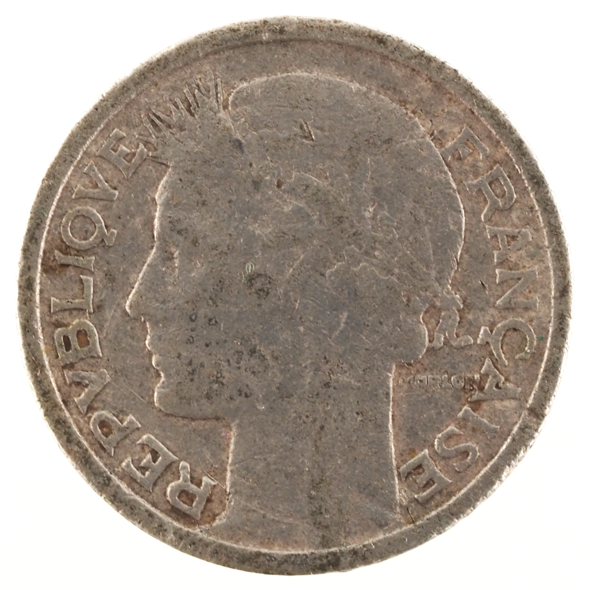 France - Pièce 1 Franc 1947 B aluminium - Morlon, légère – Image 2
