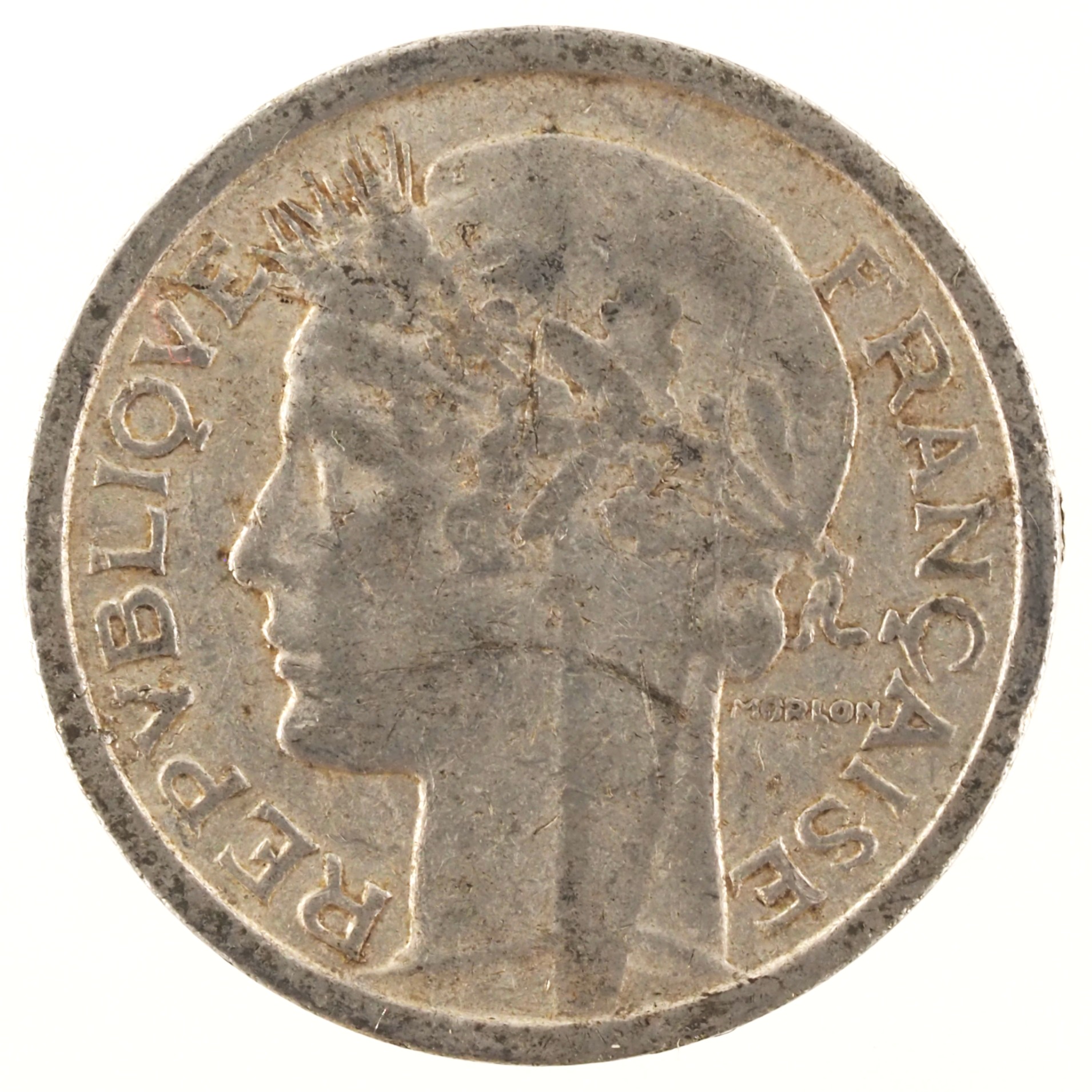 France - Pièce 1 Franc 1948 aluminium - Morlon, légère – Image 2