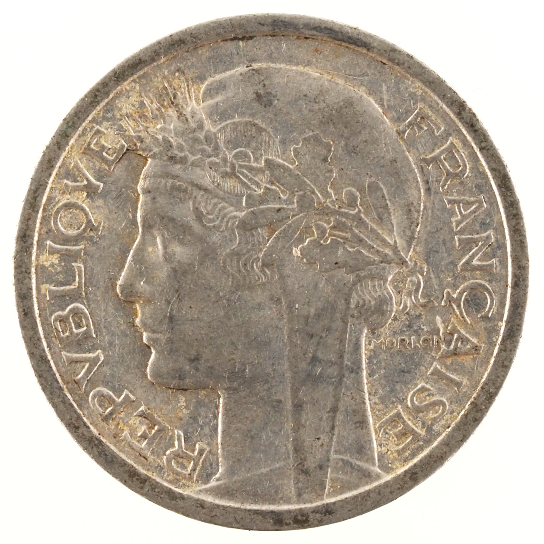 France - Pièce 1 Franc 1957 aluminium - Morlon, légère – Image 2