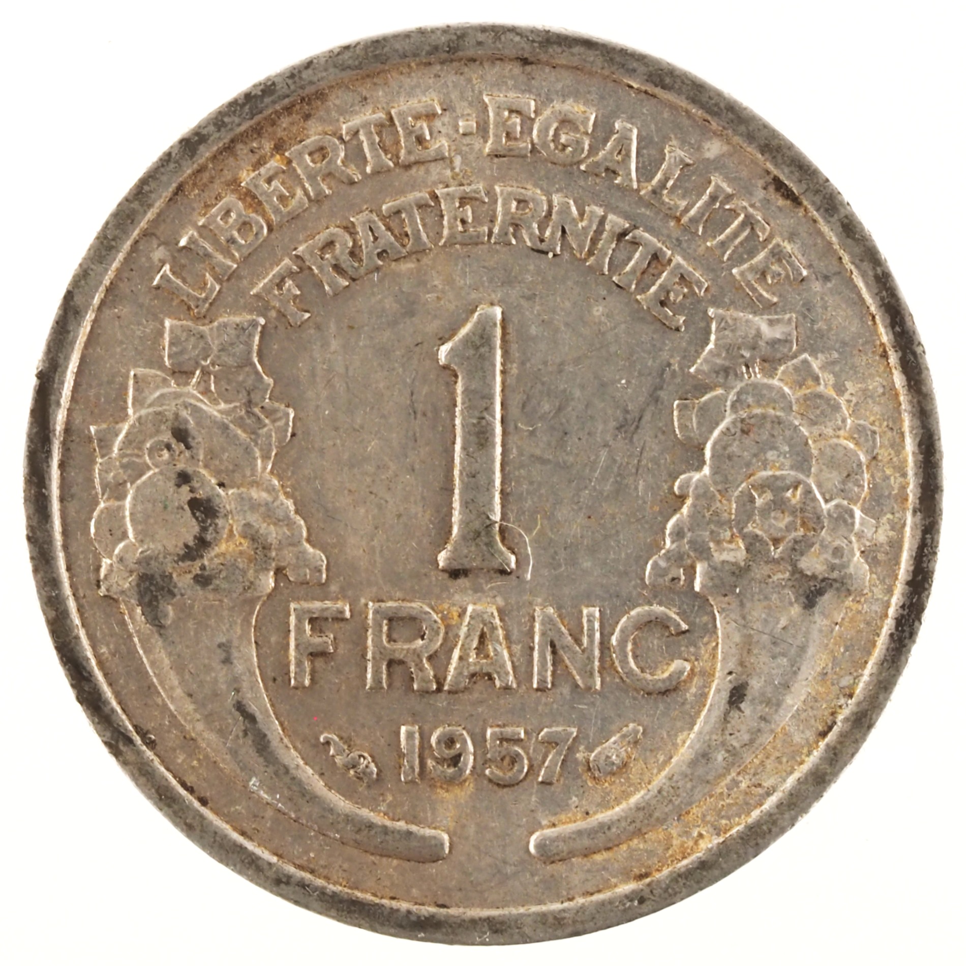 France - Pièce 1 Franc 1957 aluminium - Morlon, légère