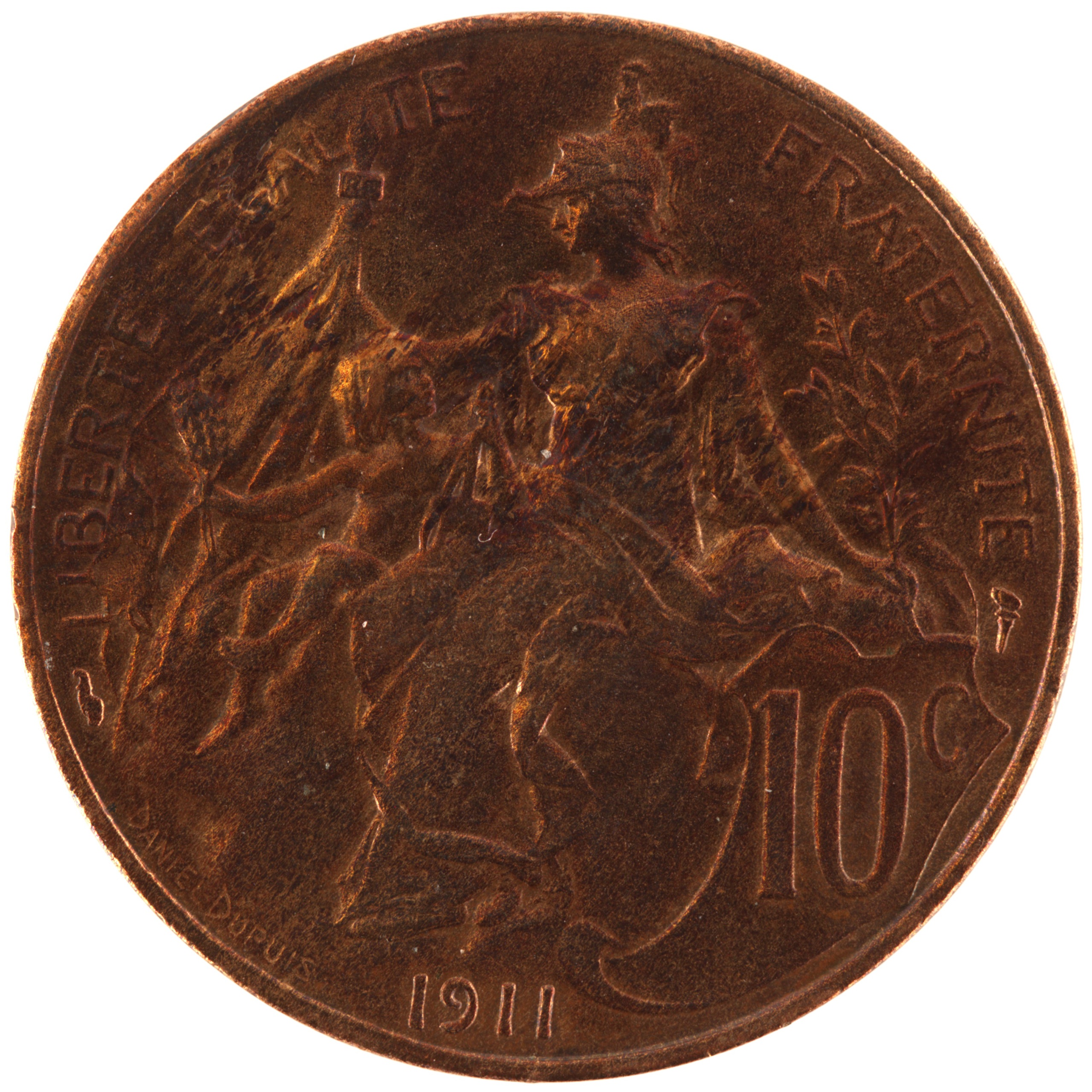 France - Pièce 10 Centimes 1911 bronze - Daniel-Dupuis