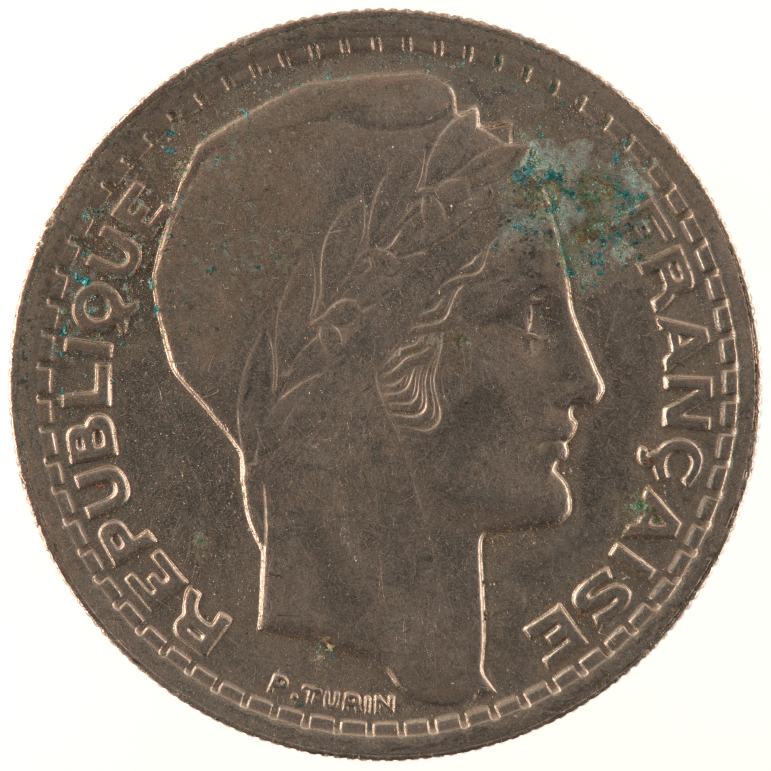 France - Pièce 10 Francs 1946 B cupro-nickel - Turin, grosse tête, rameaux courts – Image 2