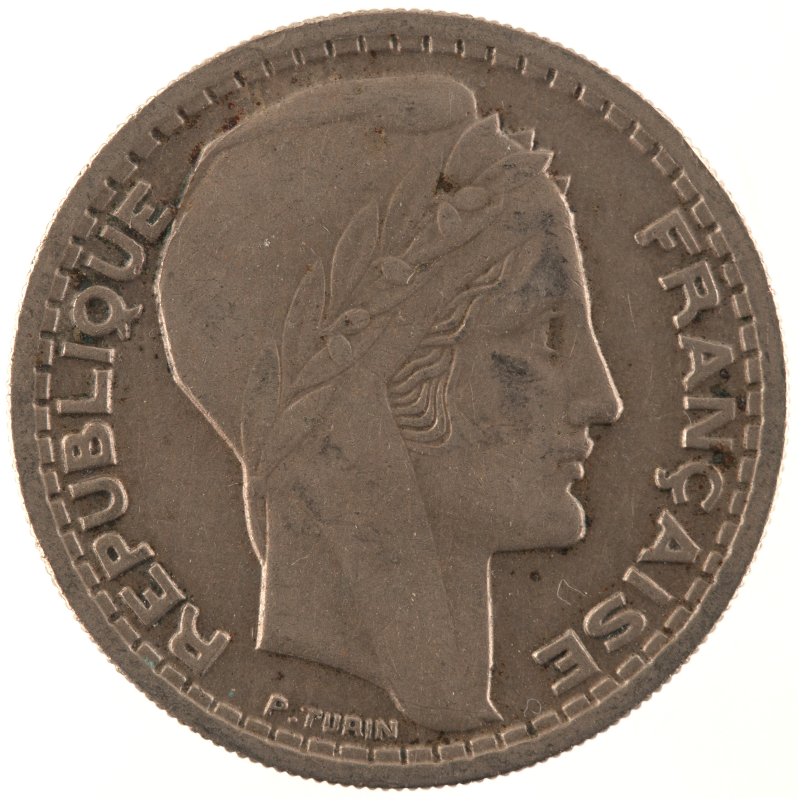 France - Pièce 10 Francs 1946 B cupro-nickel - Turin, grosse tête, rameaux courts – Image 2