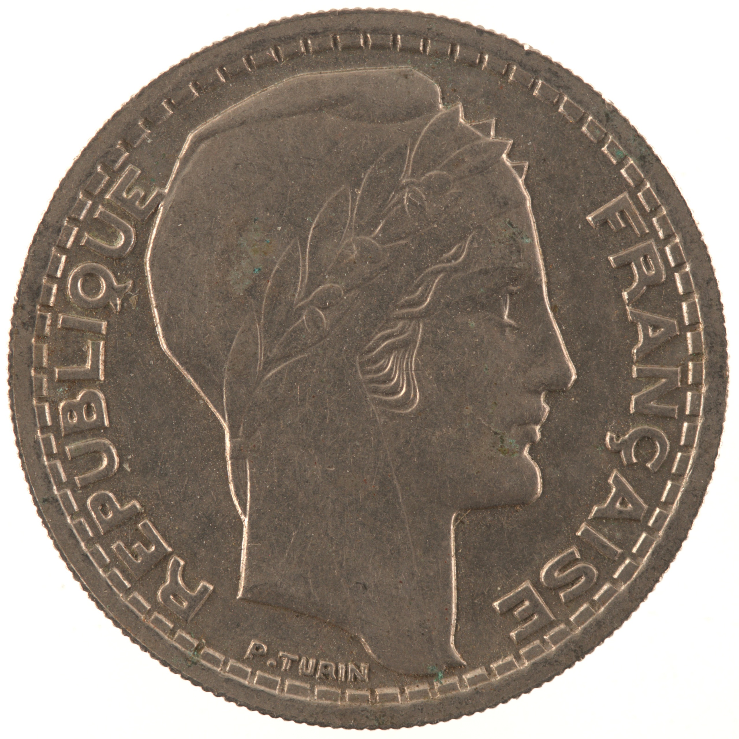 France - Pièce 10 Francs 1946 B cupro-nickel - Turin, grosse tête, rameaux courts – Image 2