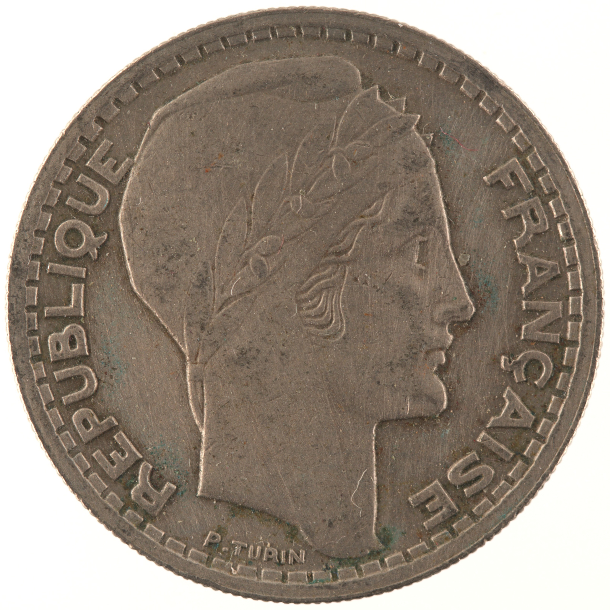 France - Pièce 10 Francs 1946 B cupro-nickel - Turin, grosse tête, rameaux courts – Image 2