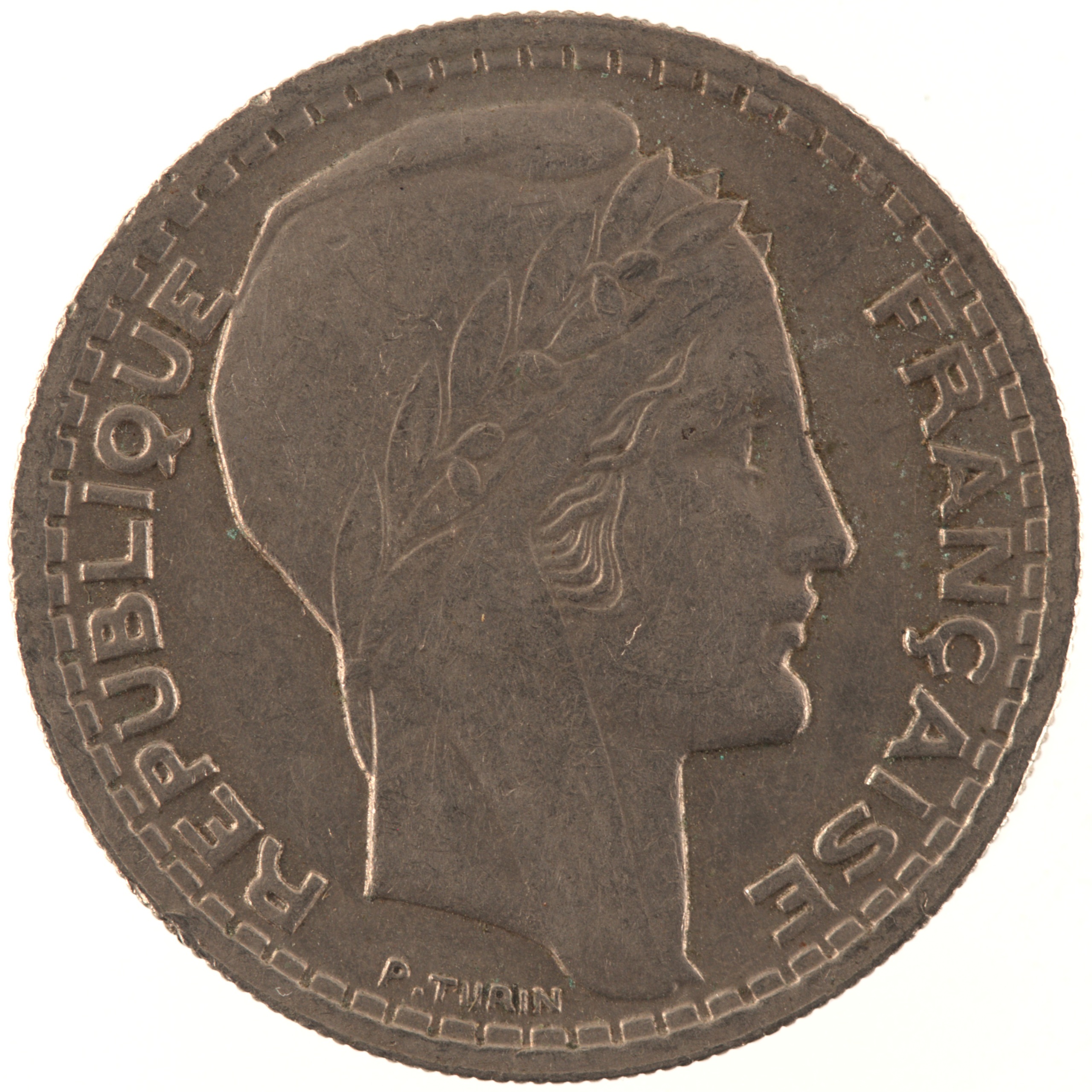 France - Pièce 10 Francs 1946 B cupro-nickel - Turin, grosse tête, rameaux courts – Image 2