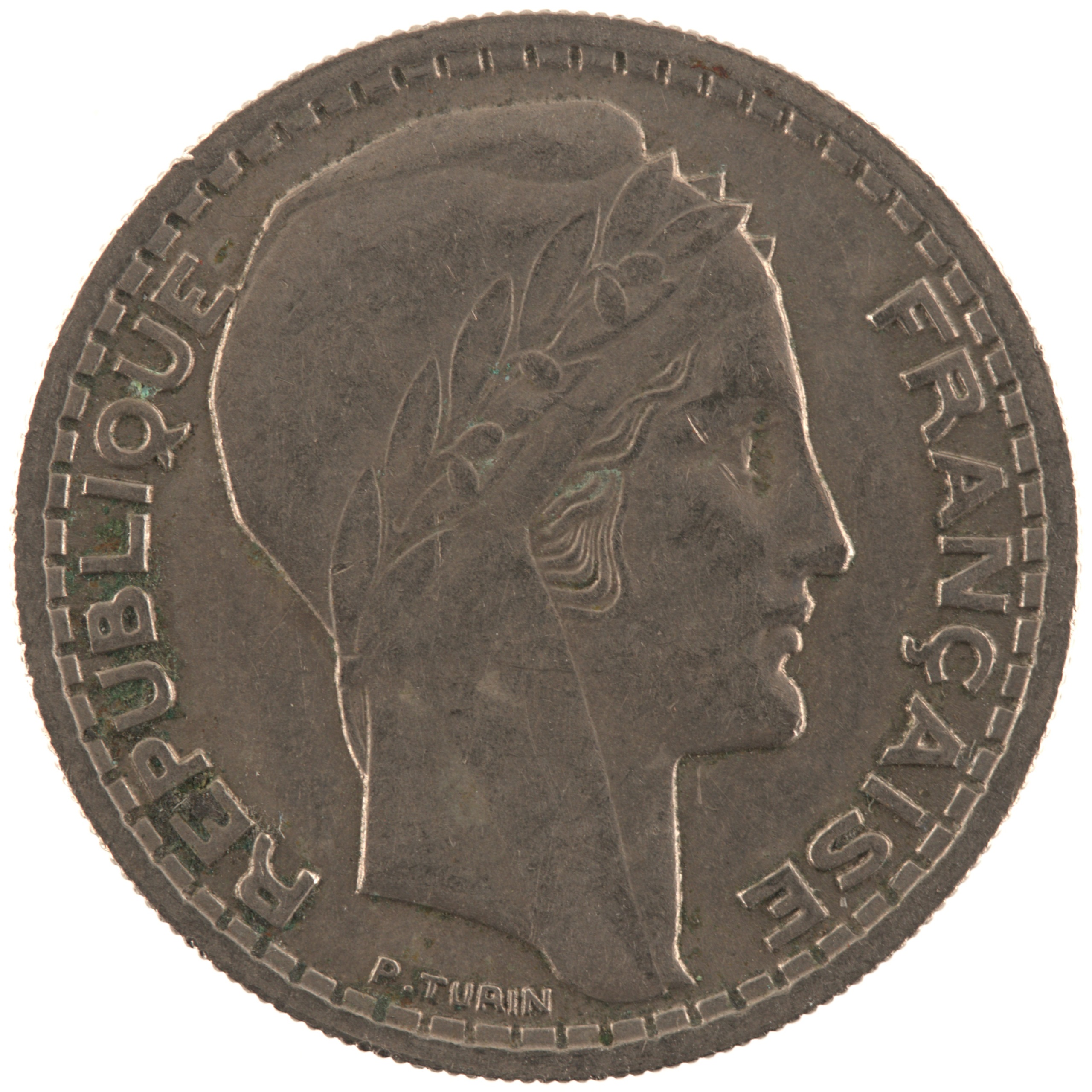 France - Pièce 10 Francs 1946 B cupro-nickel - Turin, grosse tête, rameaux courts – Image 2