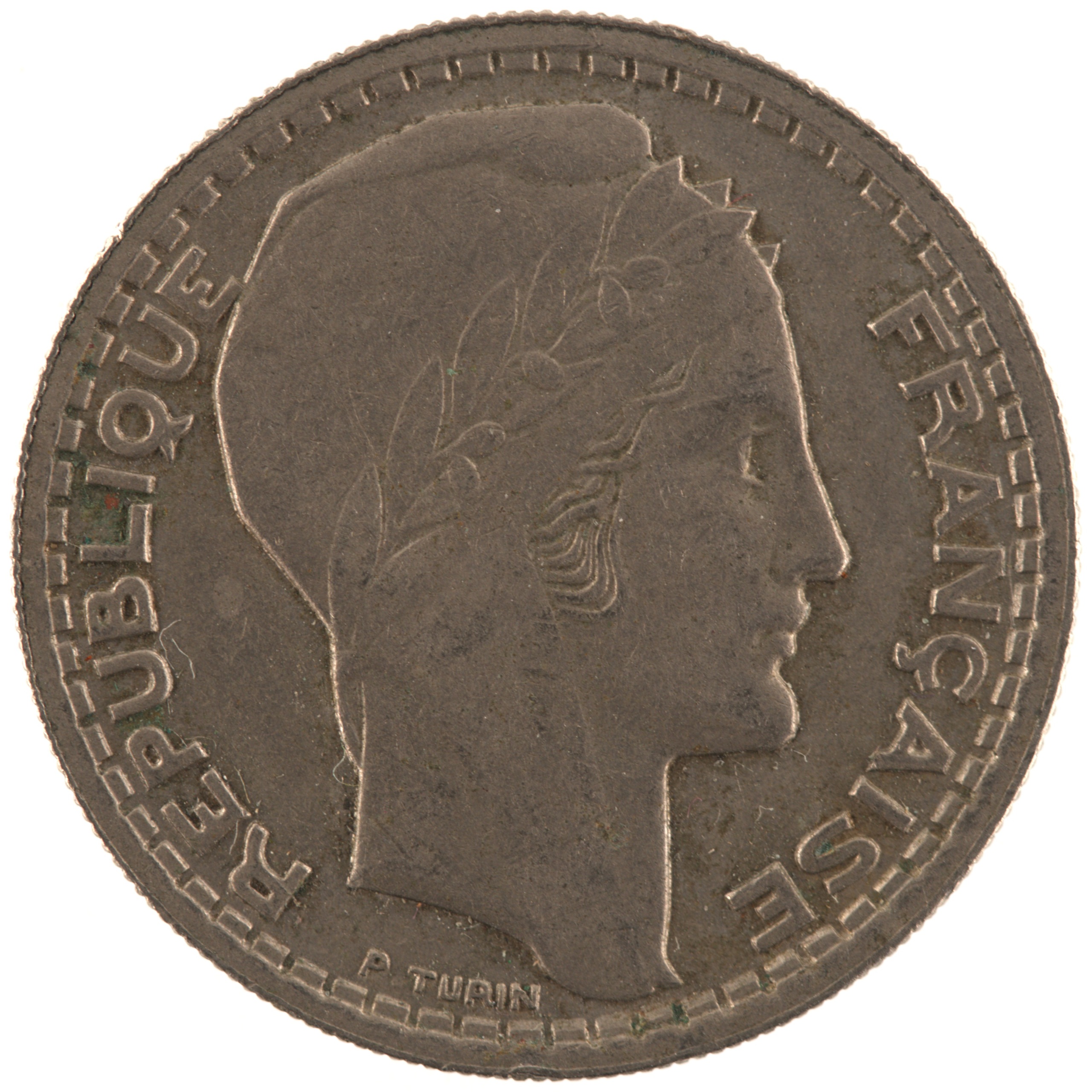 France - Pièce 10 Francs 1946 B cupro-nickel - Turin, grosse tête, rameaux courts – Image 2