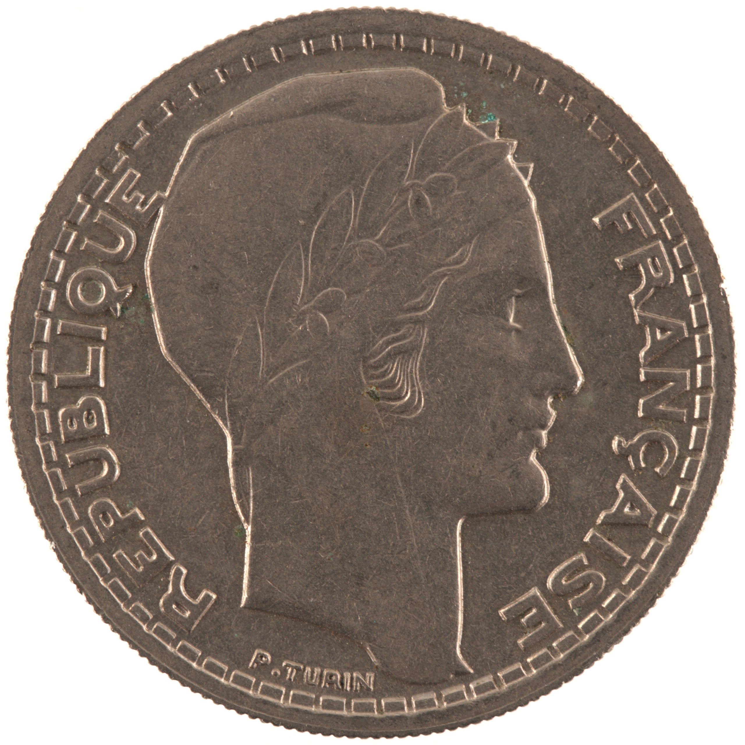 France - Pièce 10 Francs 1946 B cupro-nickel - Turin, grosse tête, rameaux courts – Image 2