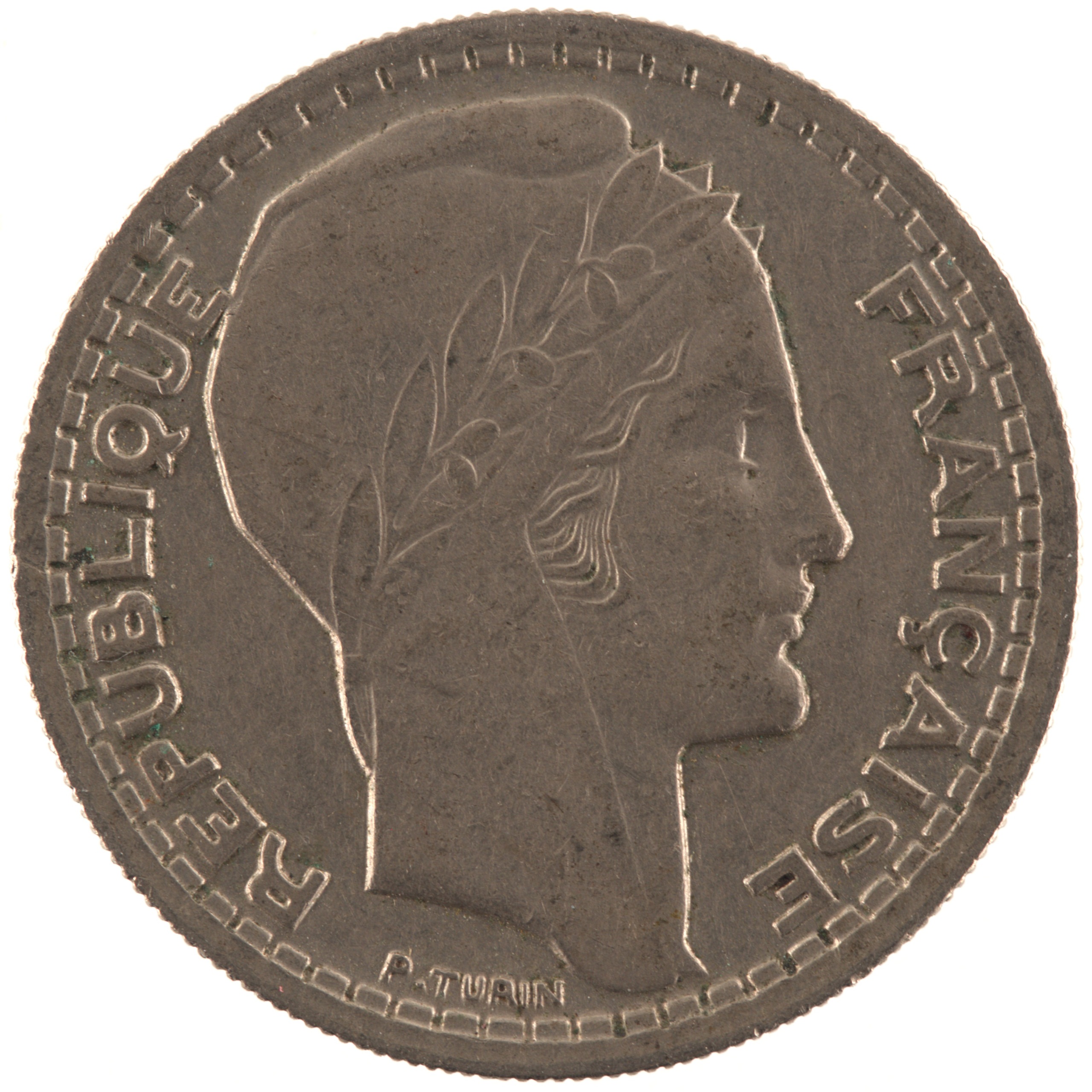 France - Pièce 10 Francs 1946 B cupro-nickel - Turin, grosse tête, rameaux courts – Image 2